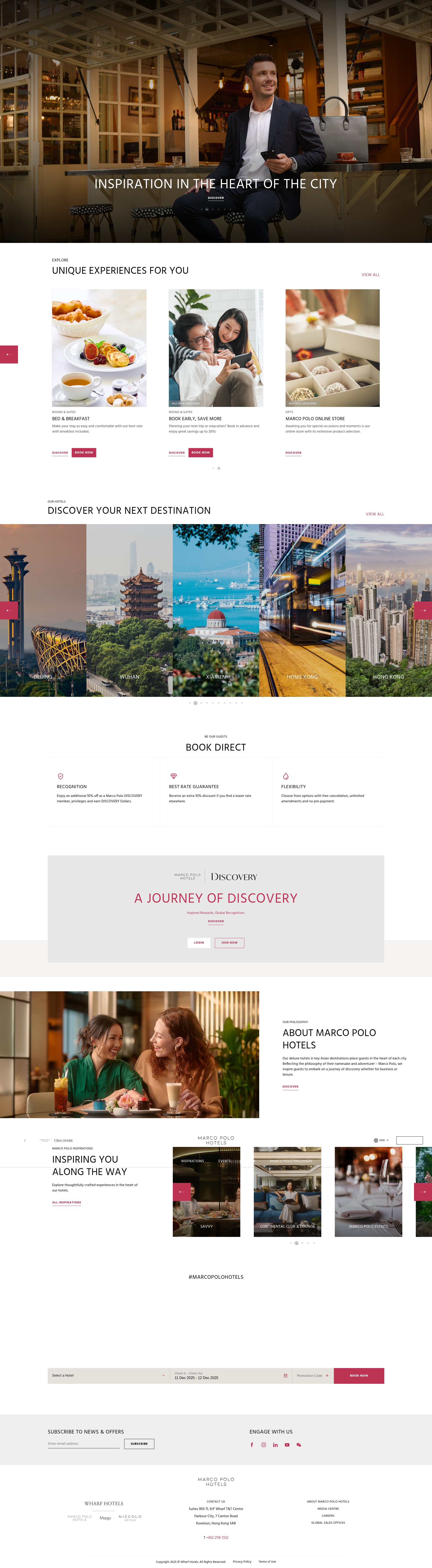 Screenshot of www.marcopolohotels.com