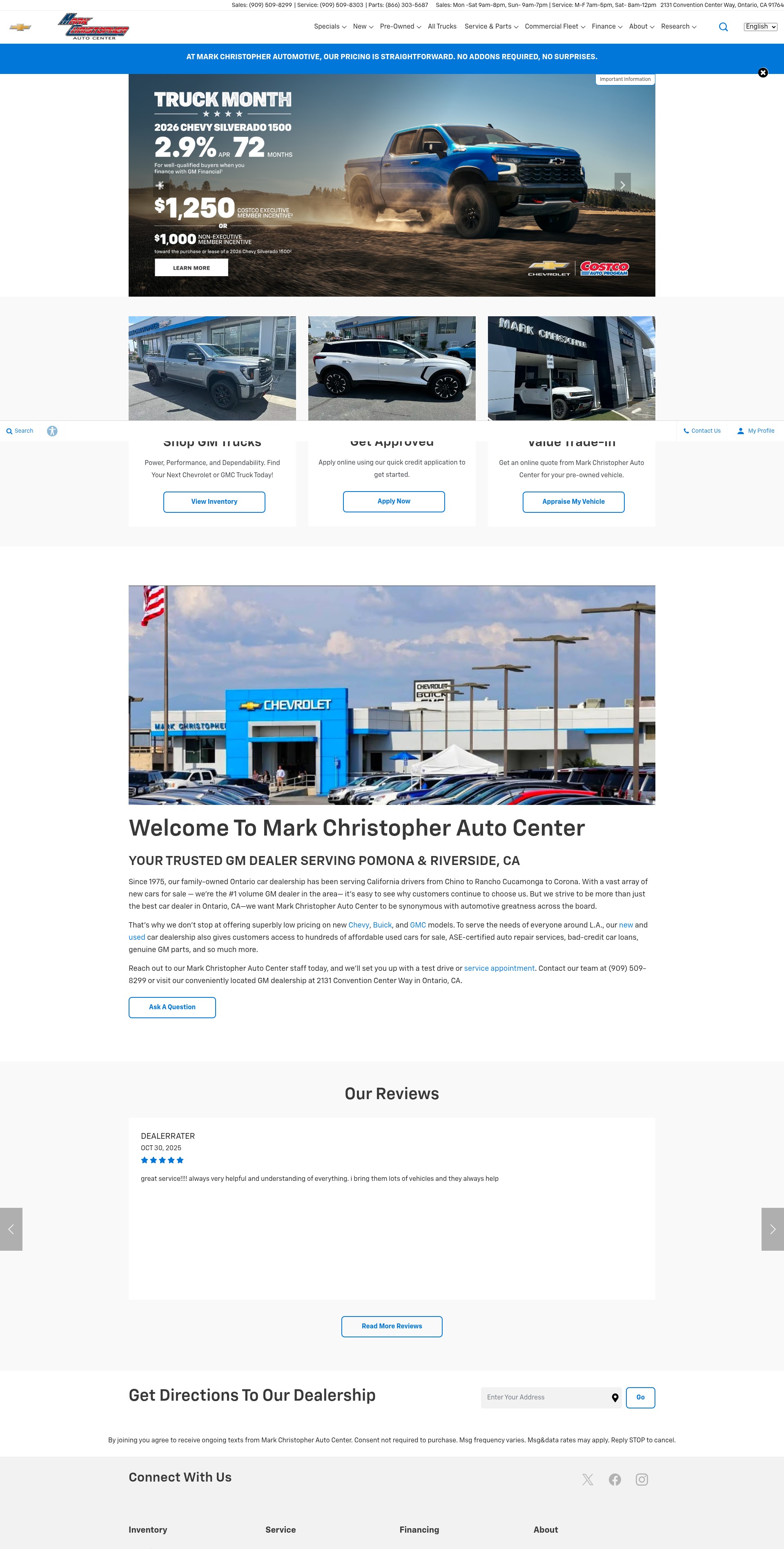 Screenshot of www.markchristopher.com