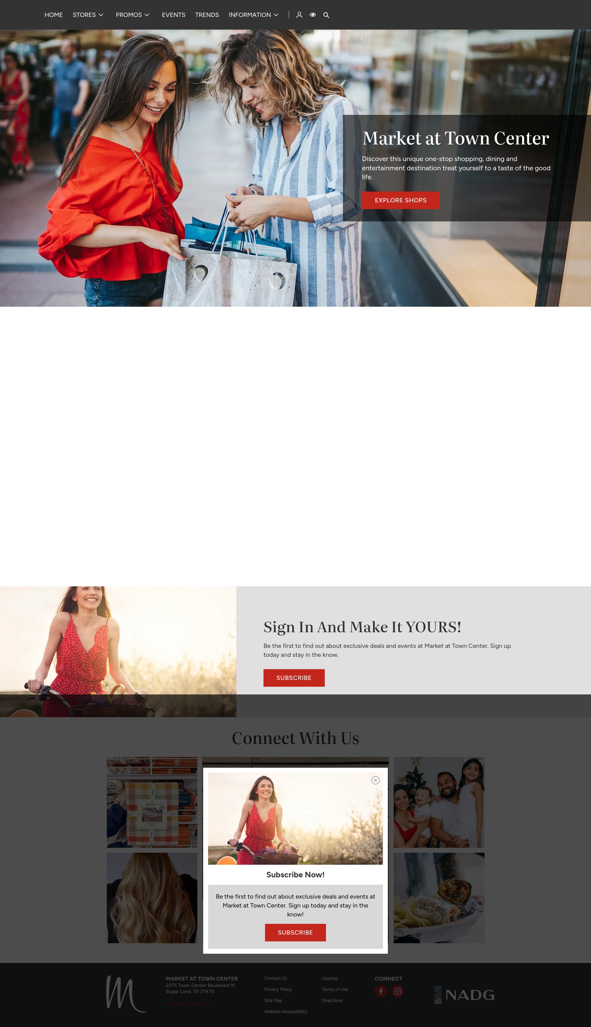 Screenshot of www.marketattowncenter.com