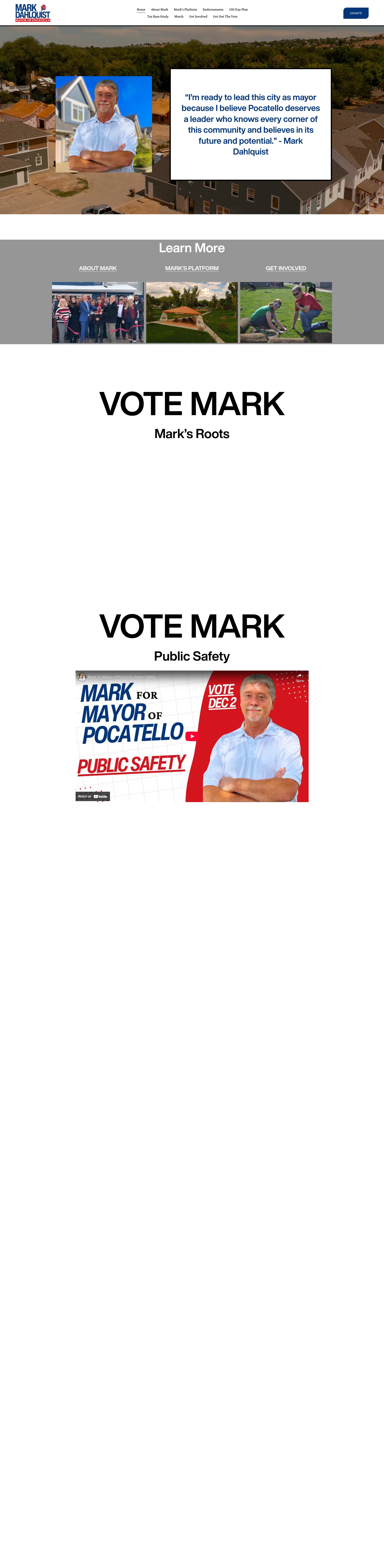 Screenshot of www.markforpocatello.com