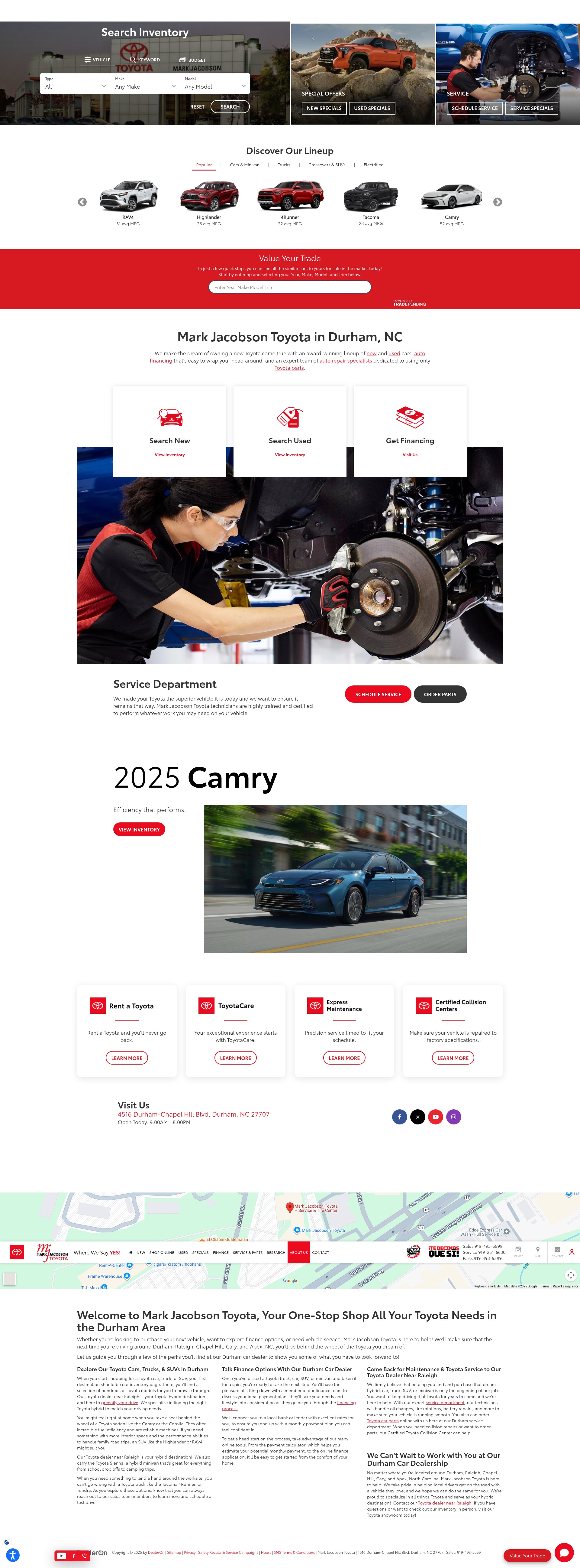 Screenshot of www.markjacobsontoyota.com