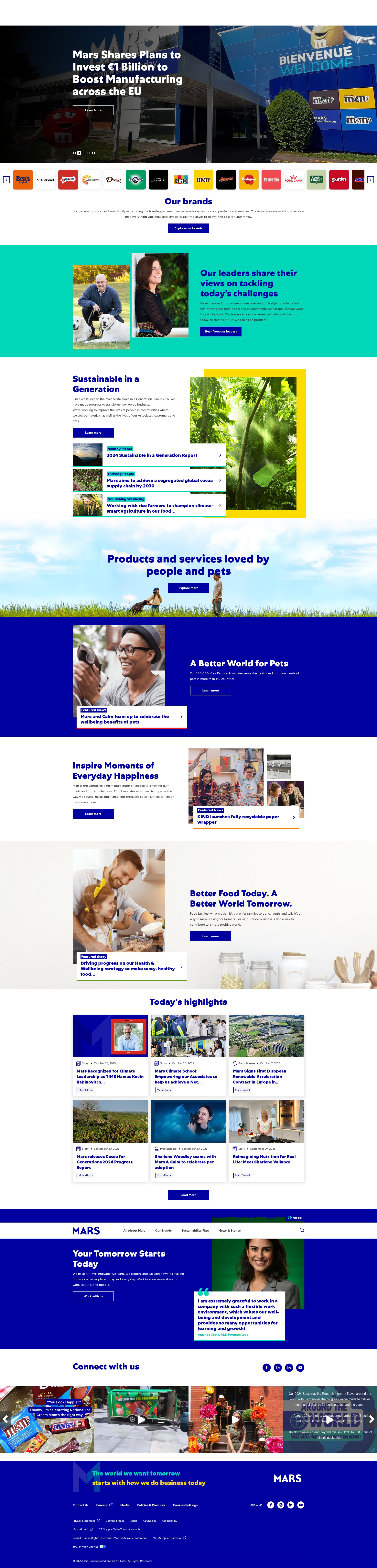 Screenshot of www.mars.com