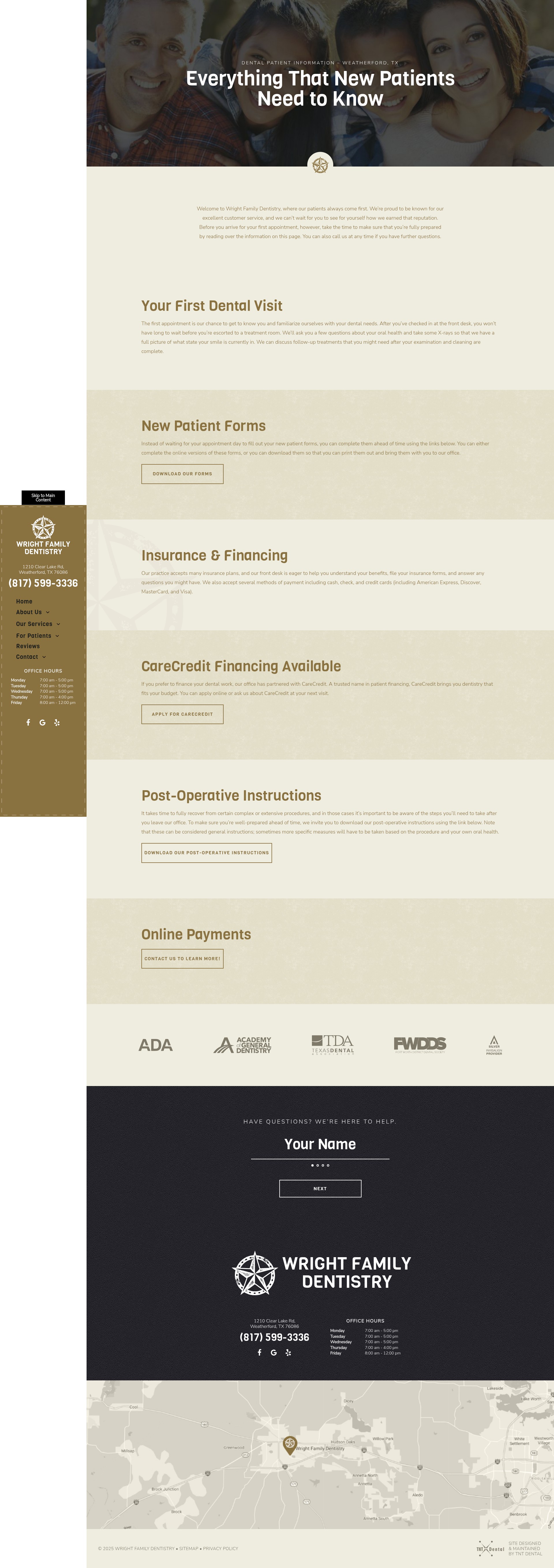 Screenshot of www.marshallwrightfamilydentistry.com