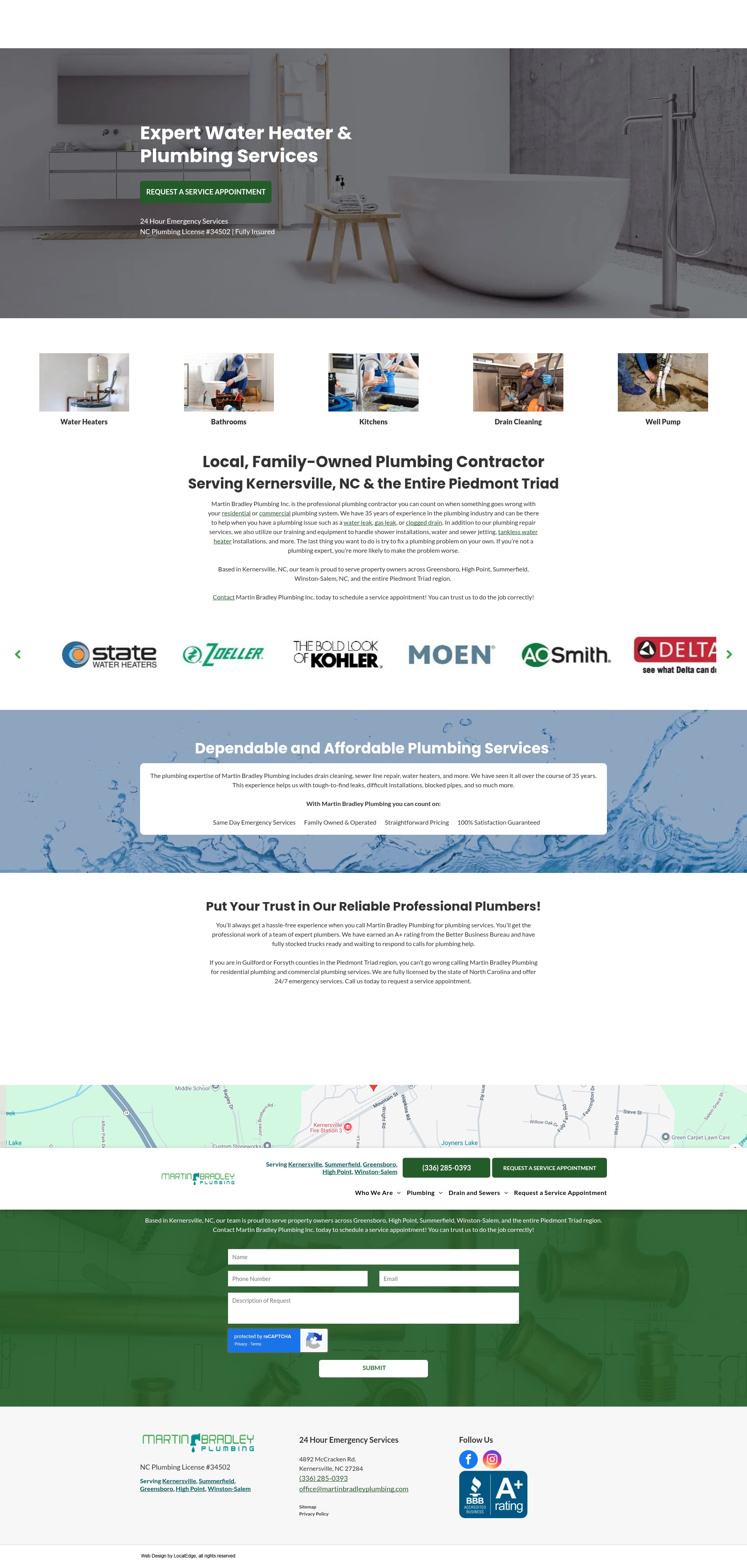 Screenshot of www.martinbradleyplumbing.com