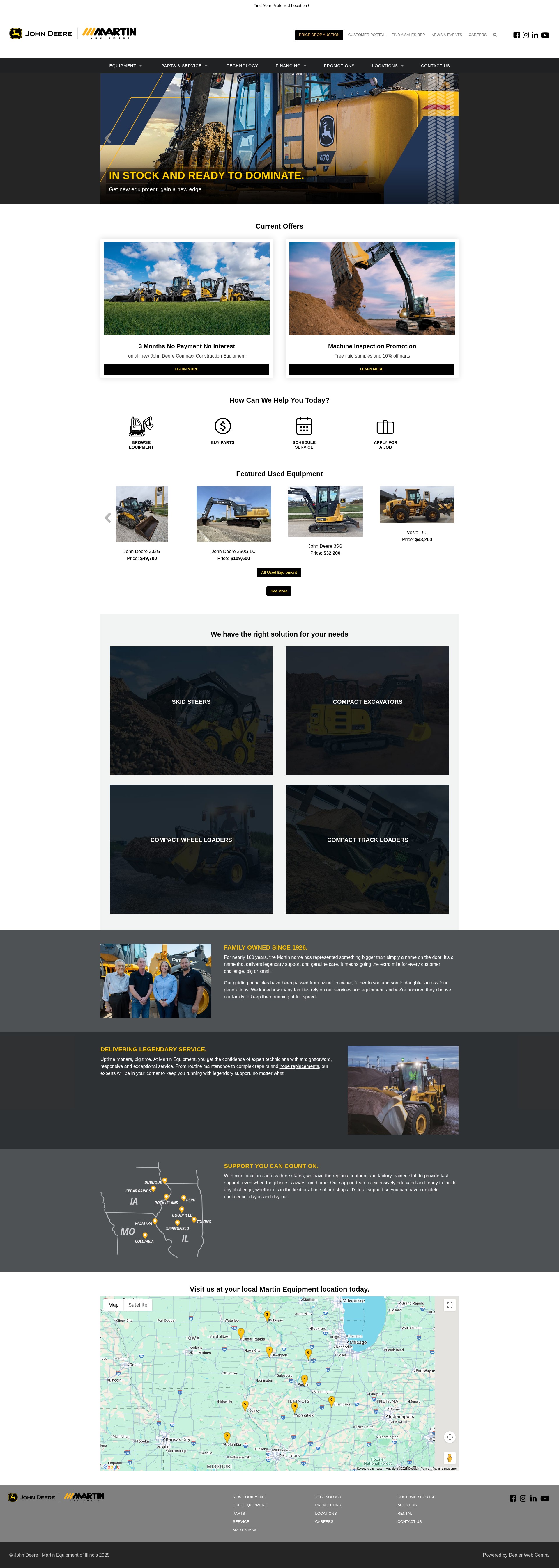 Screenshot of www.martinequipment.com