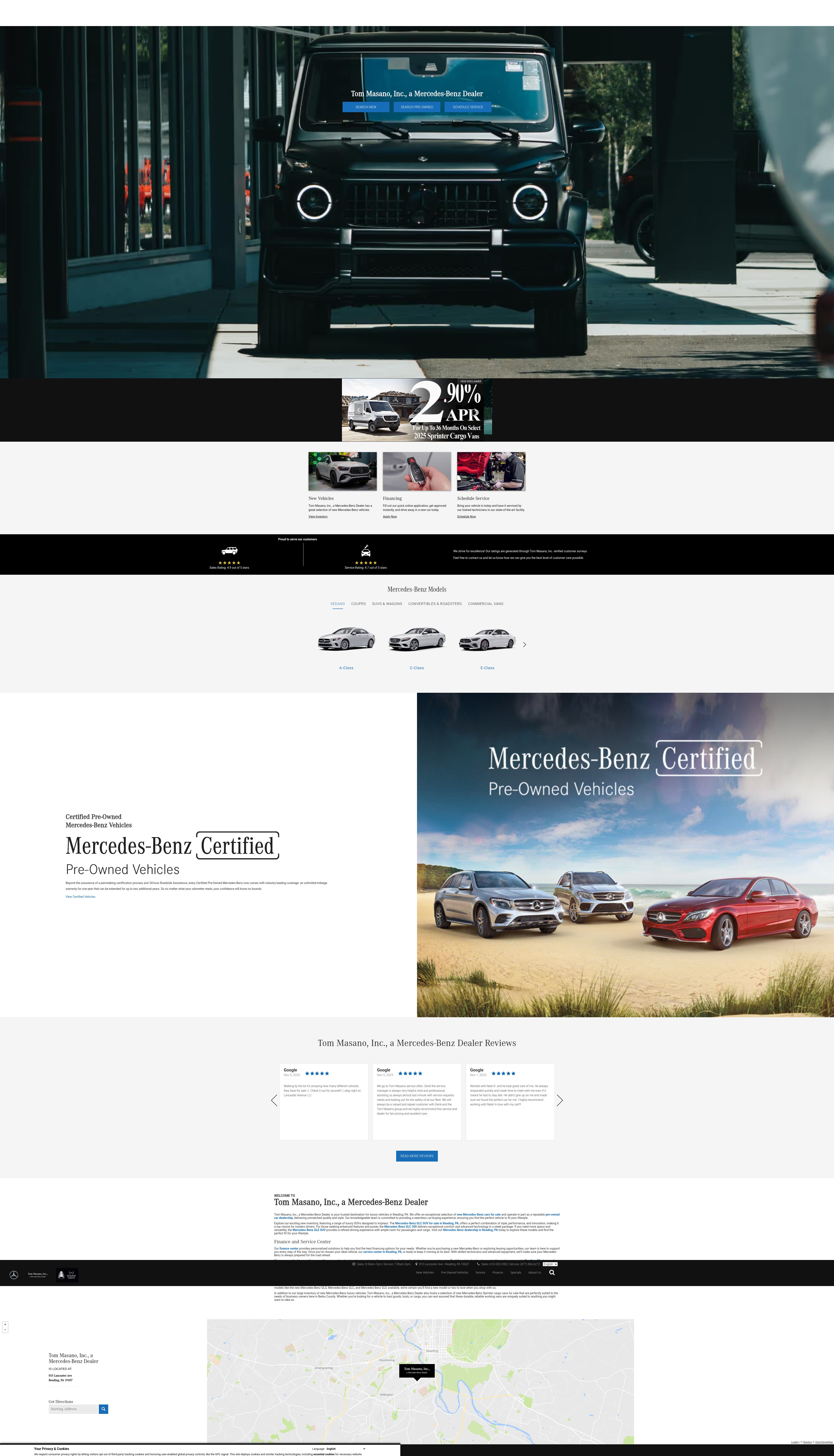 Screenshot of www.masano.mercedesdealer.com