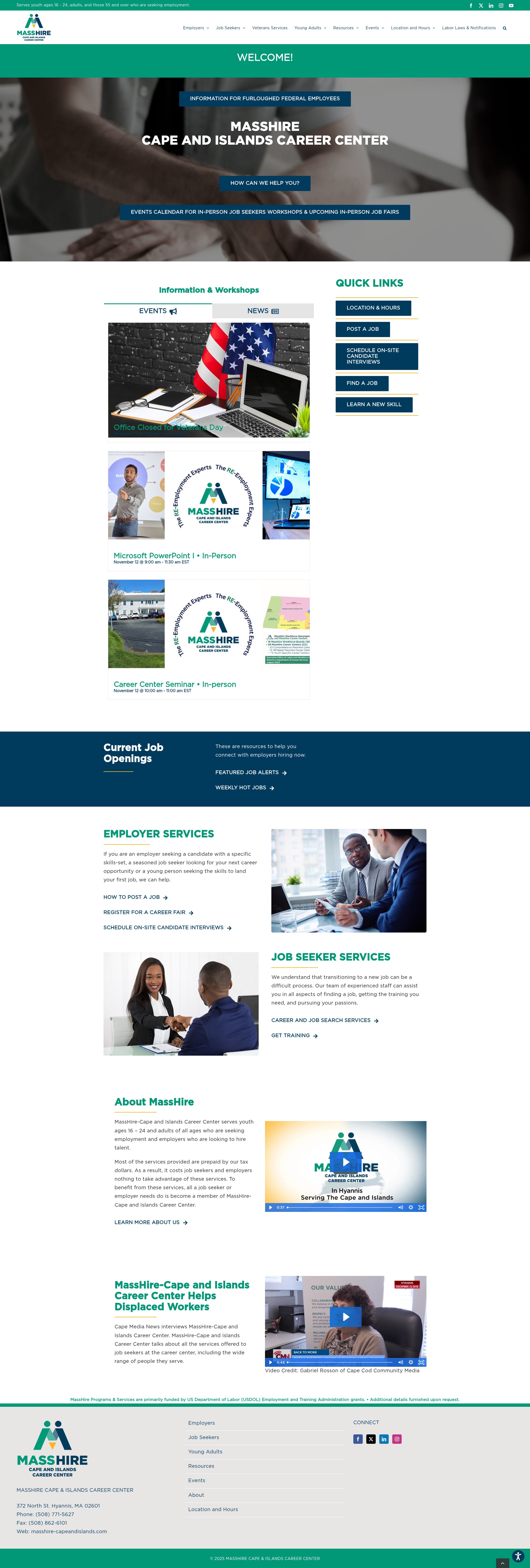 Screenshot of www.masshire-capeandislands.com