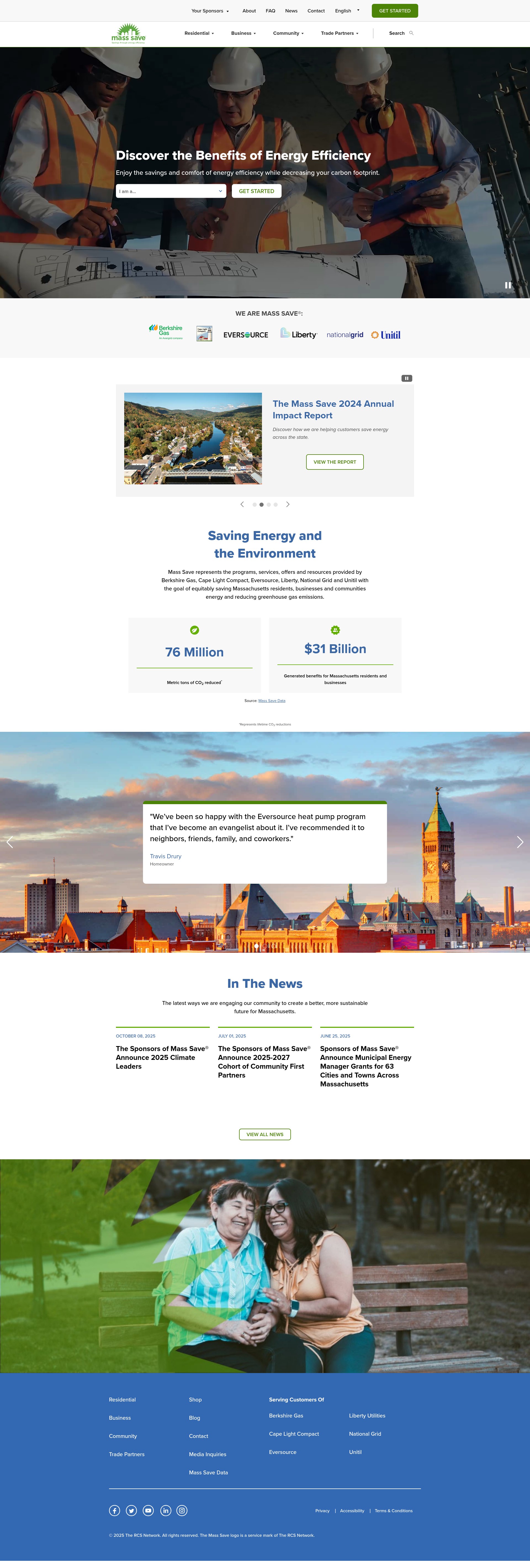 Screenshot of www.masssave.com