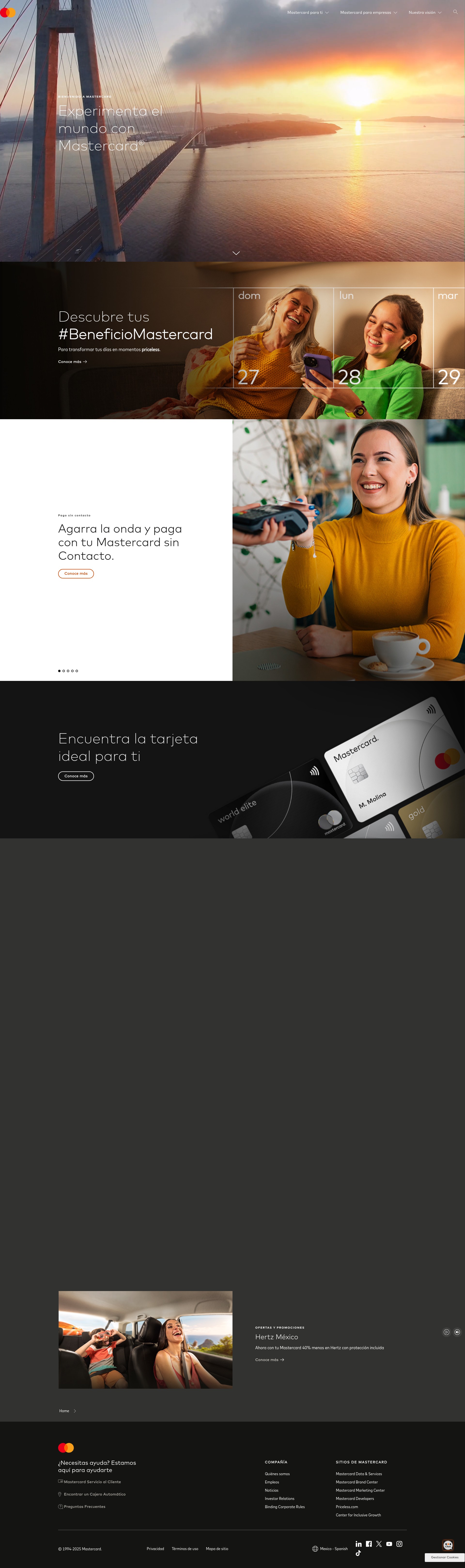 Screenshot of www.mastercard.com.mx