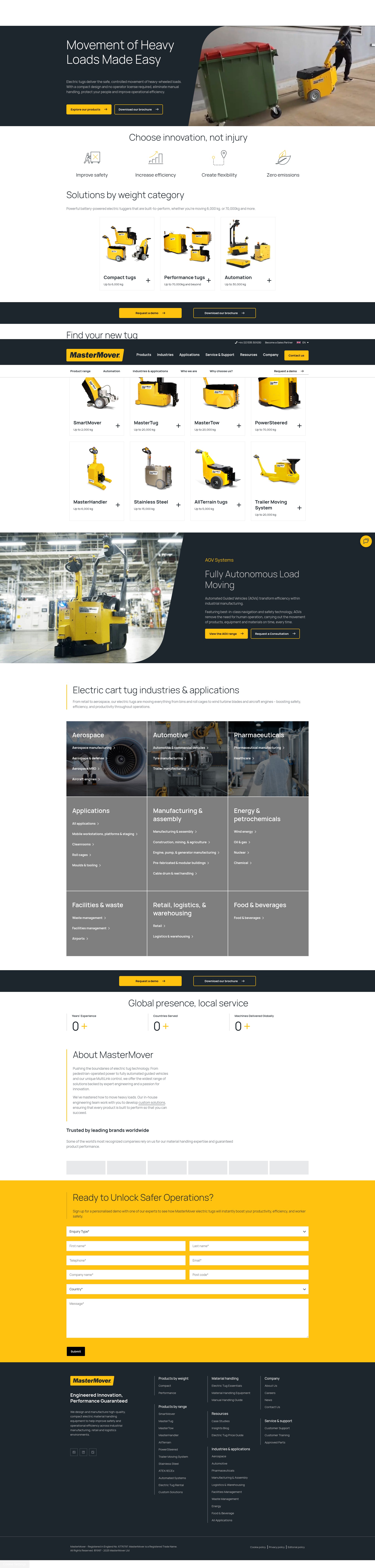 Screenshot of www.mastermover.com