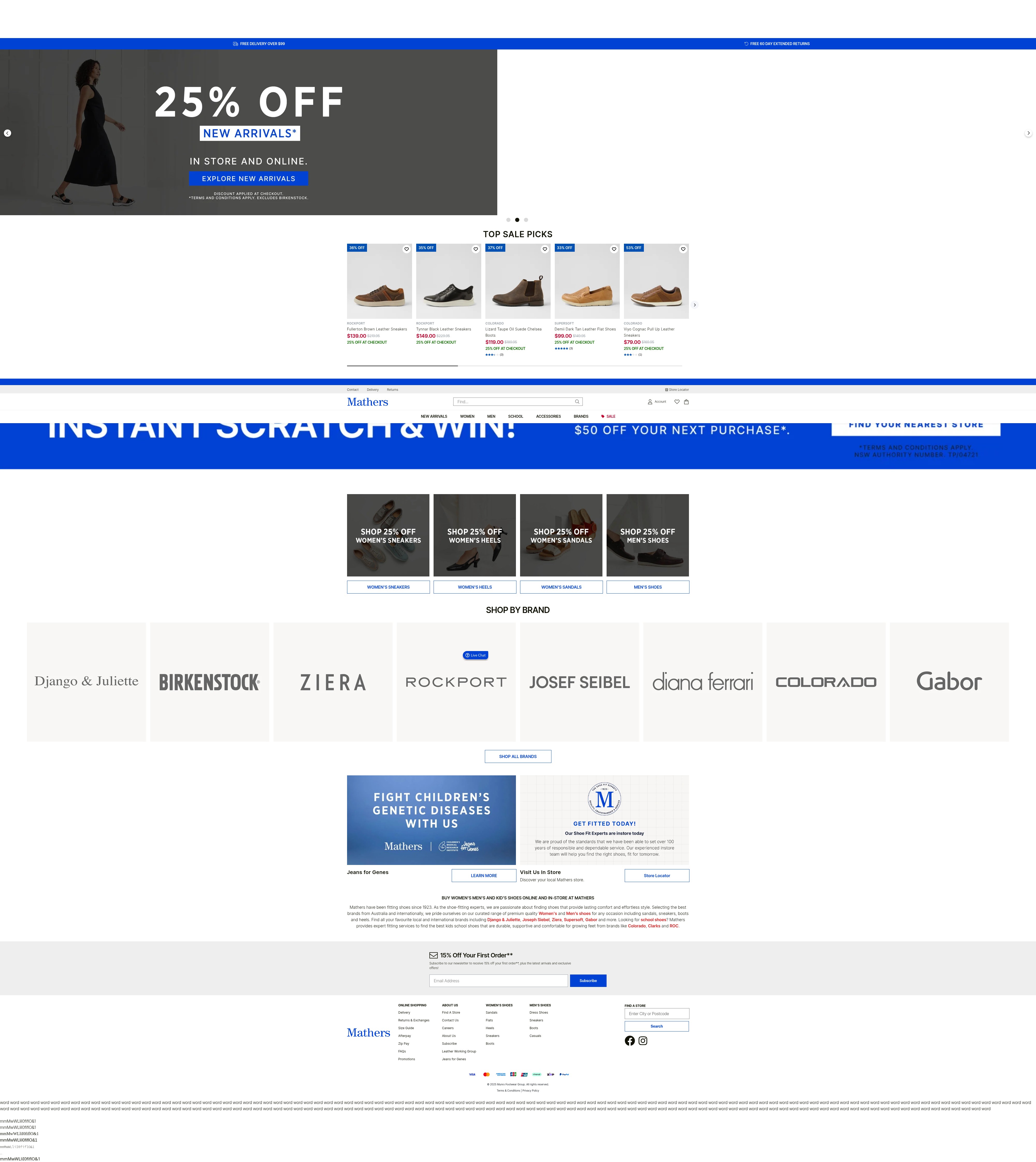 Screenshot of www.mathers.com.au