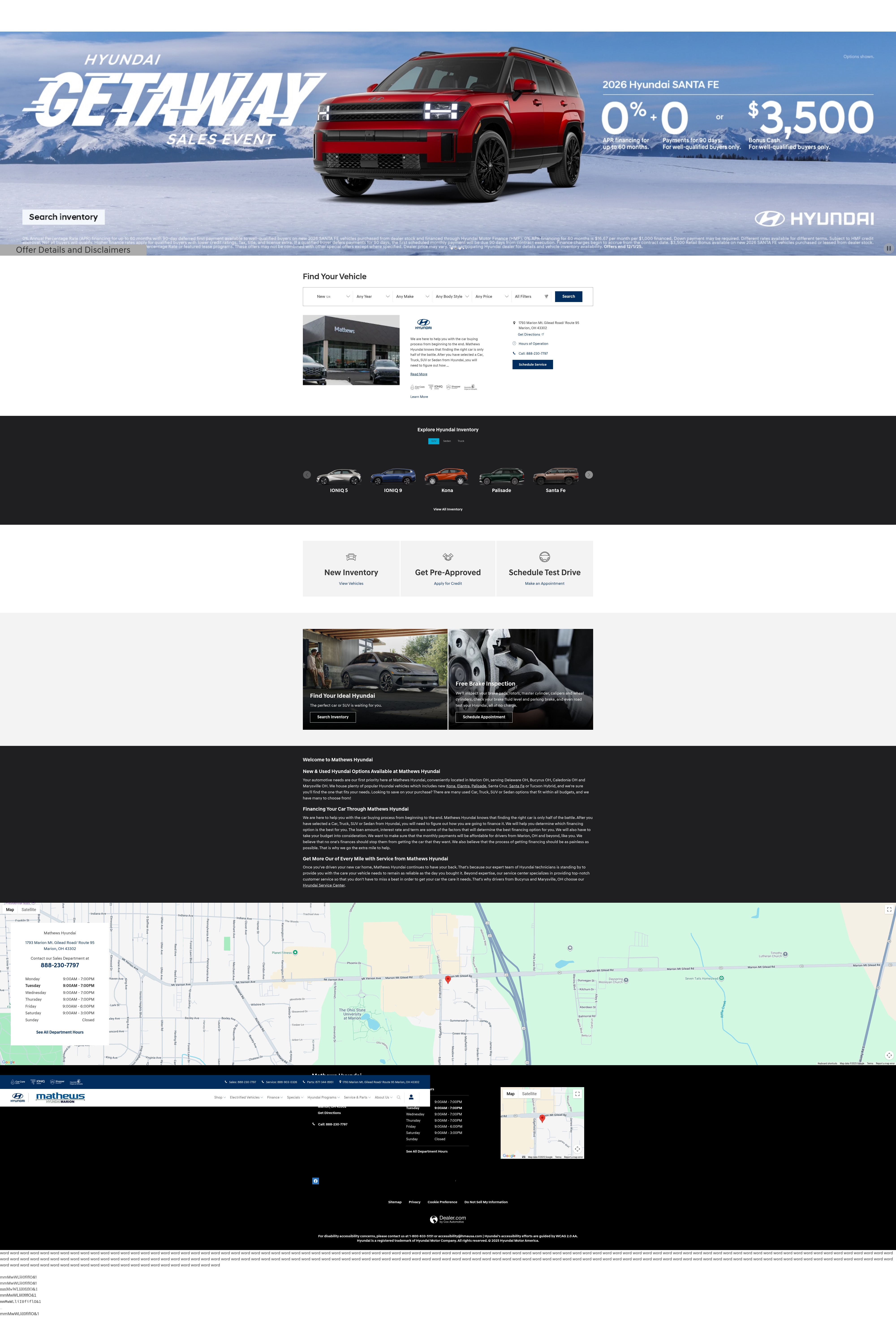 Screenshot of www.mathewshyundai.com