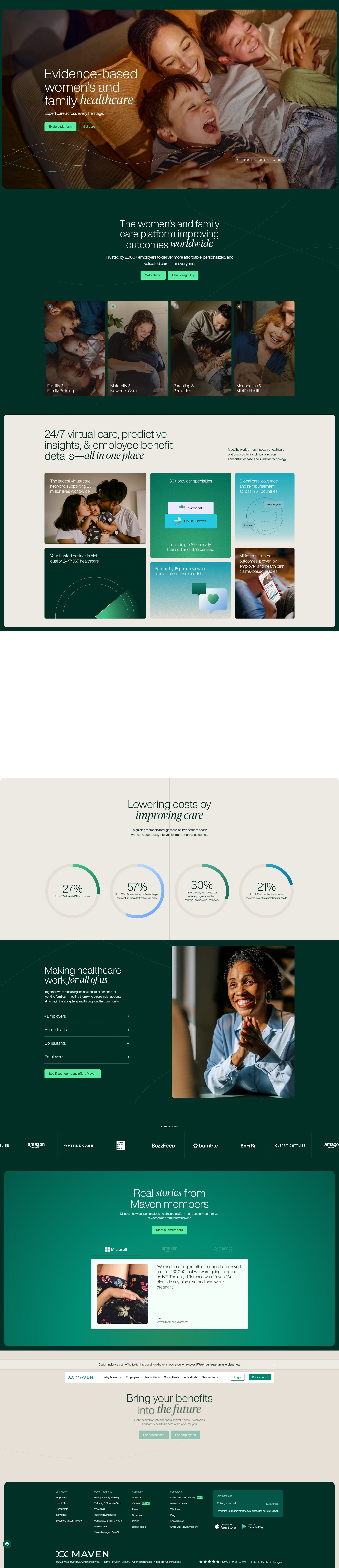 Screenshot of www.mavenclinic.com