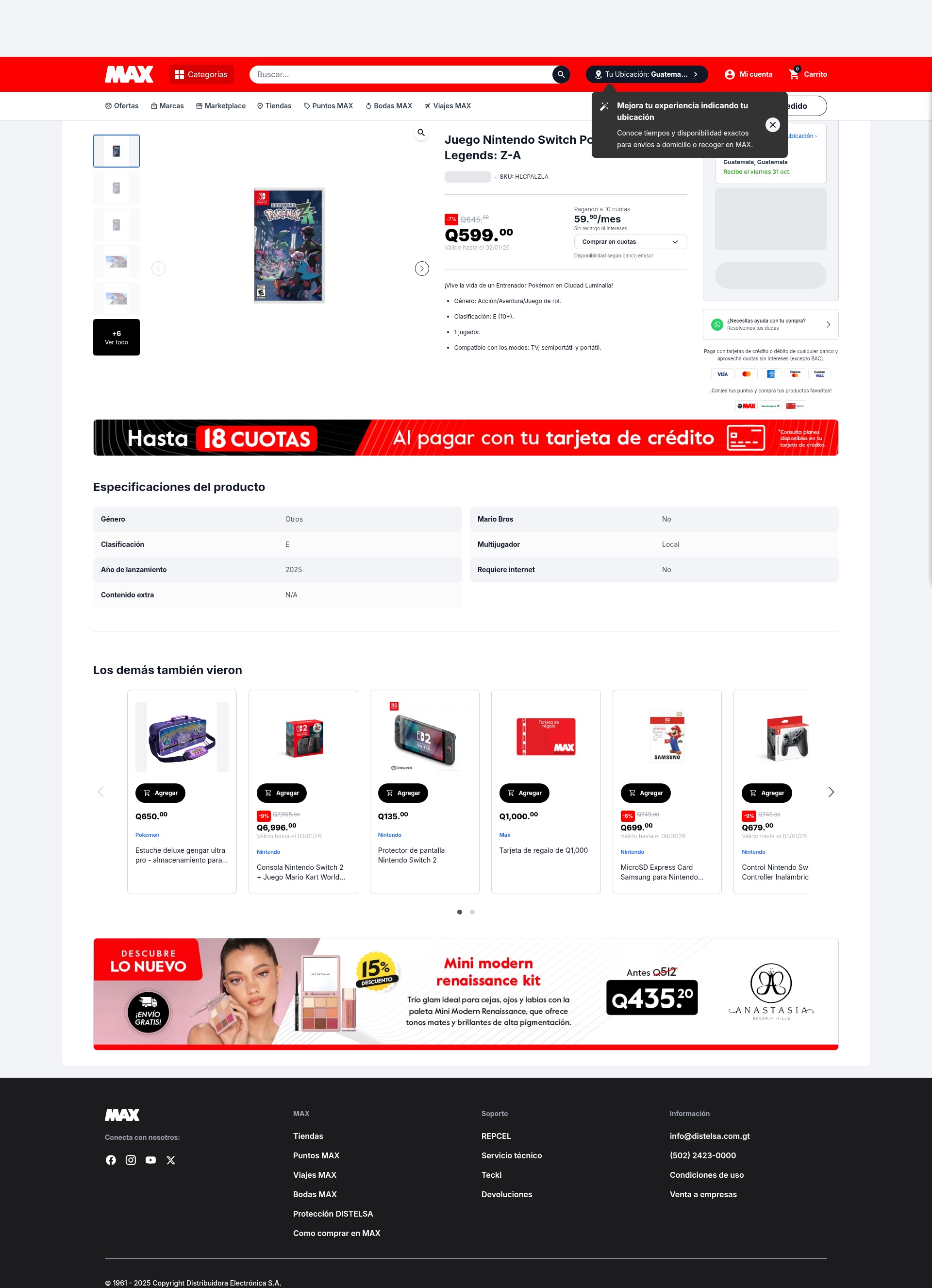 Screenshot of www.max.com.gt