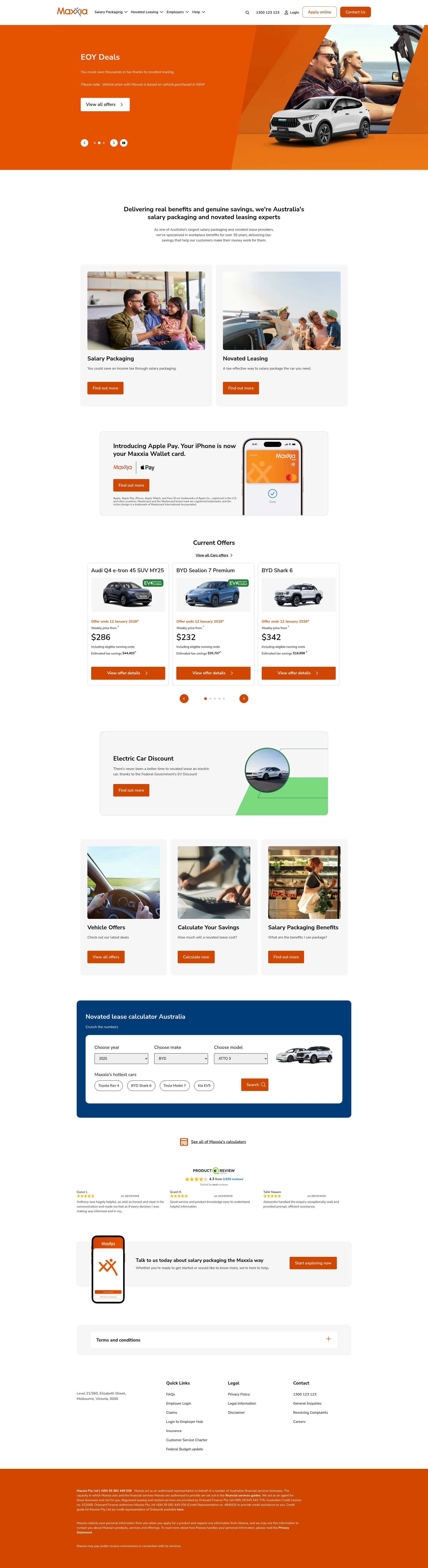 Screenshot of www.maxxia.com.au