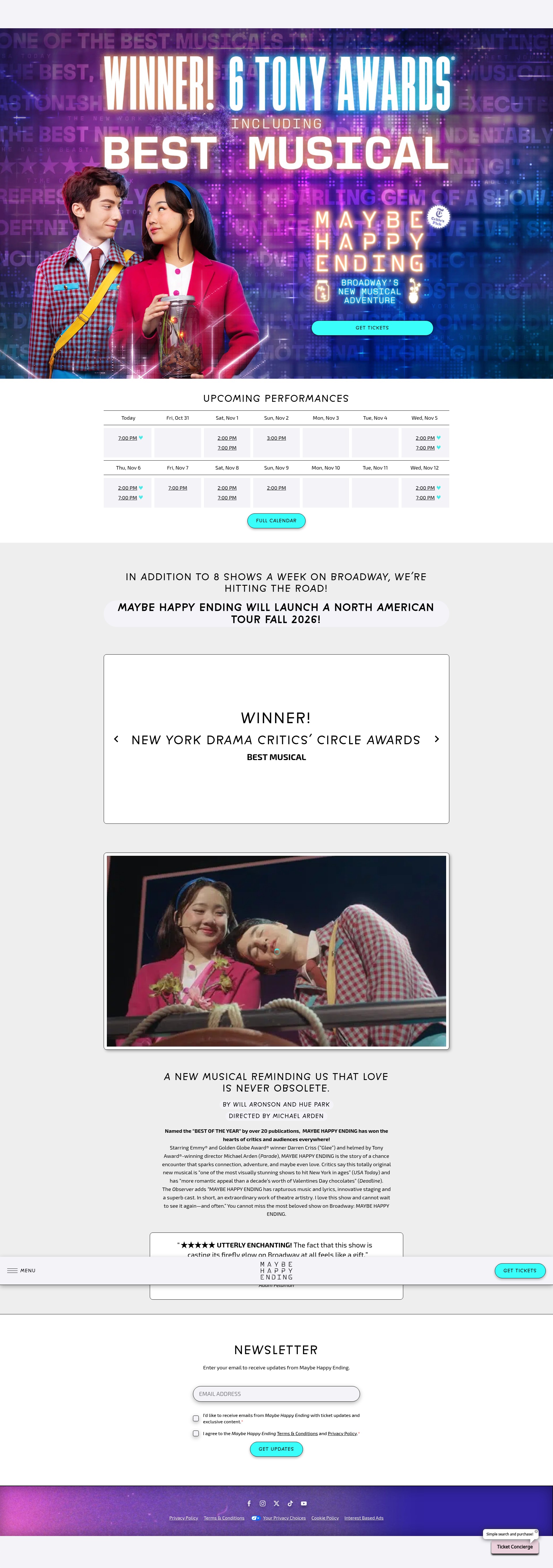 Screenshot of www.maybehappyending.com