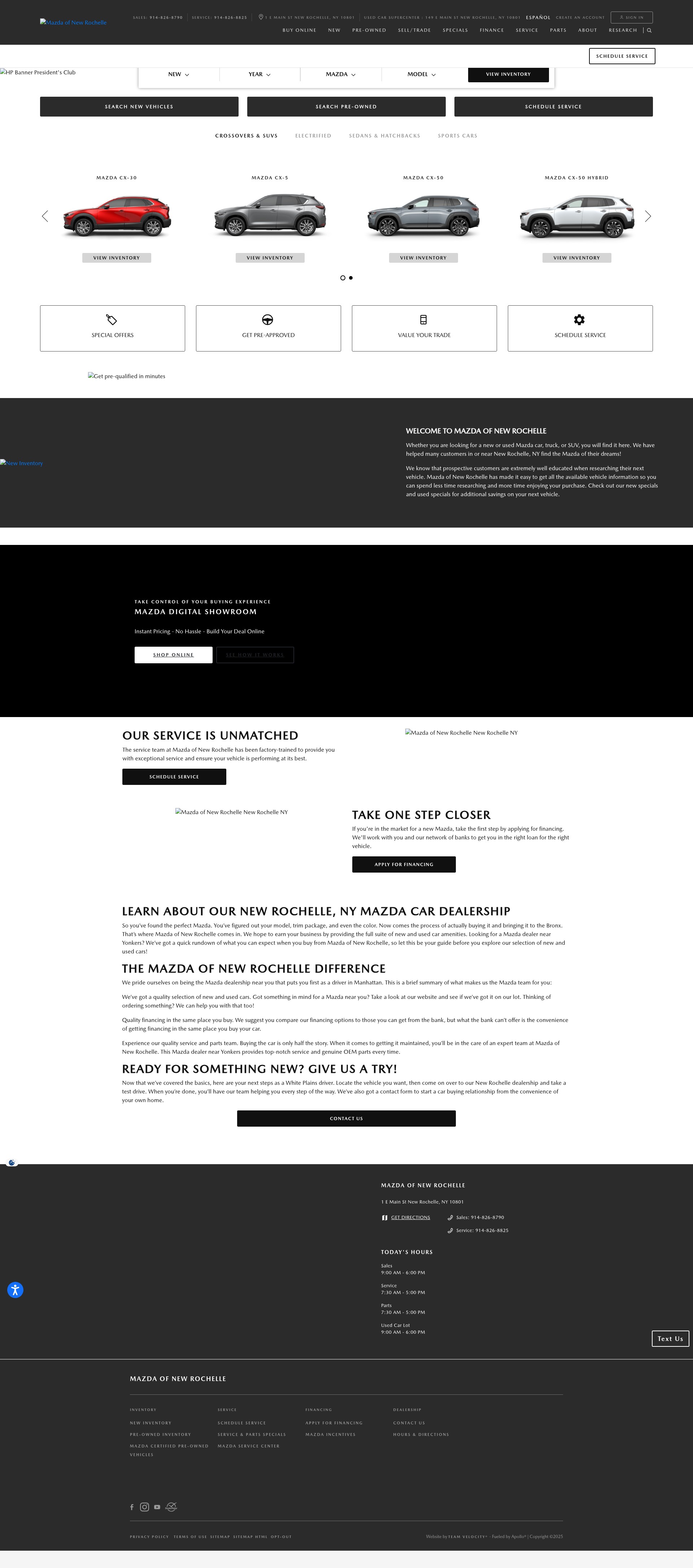 Screenshot of www.mazdaofnewrochelle.com