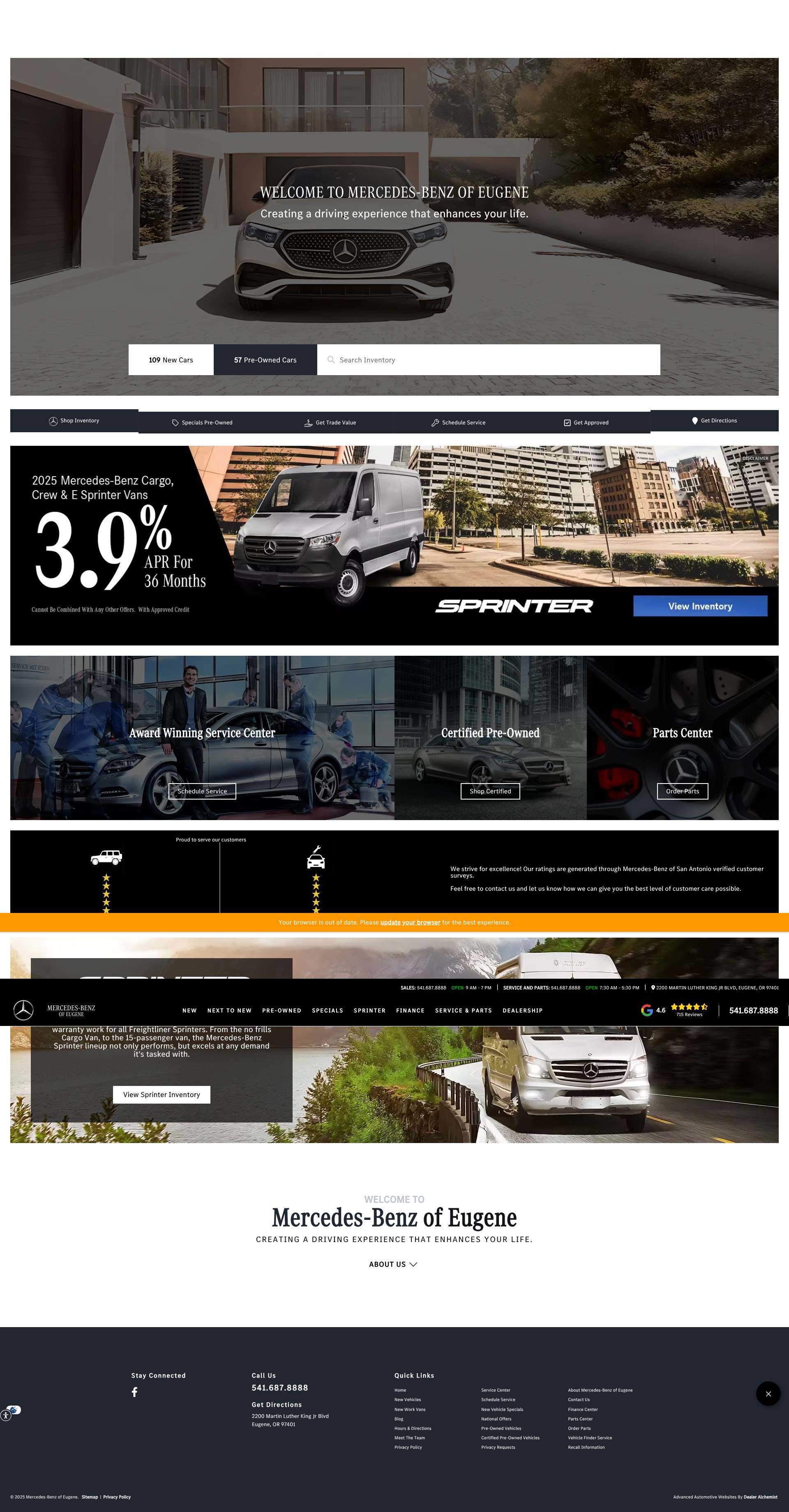 Screenshot of www.mbeugene.com
