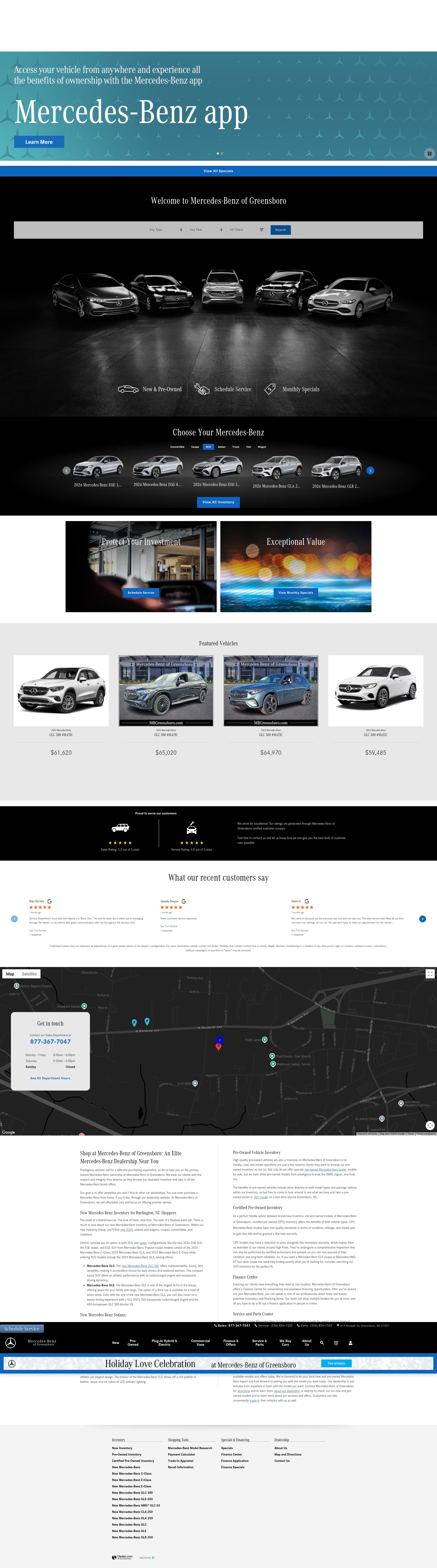 Screenshot of www.mbgreensboro.com