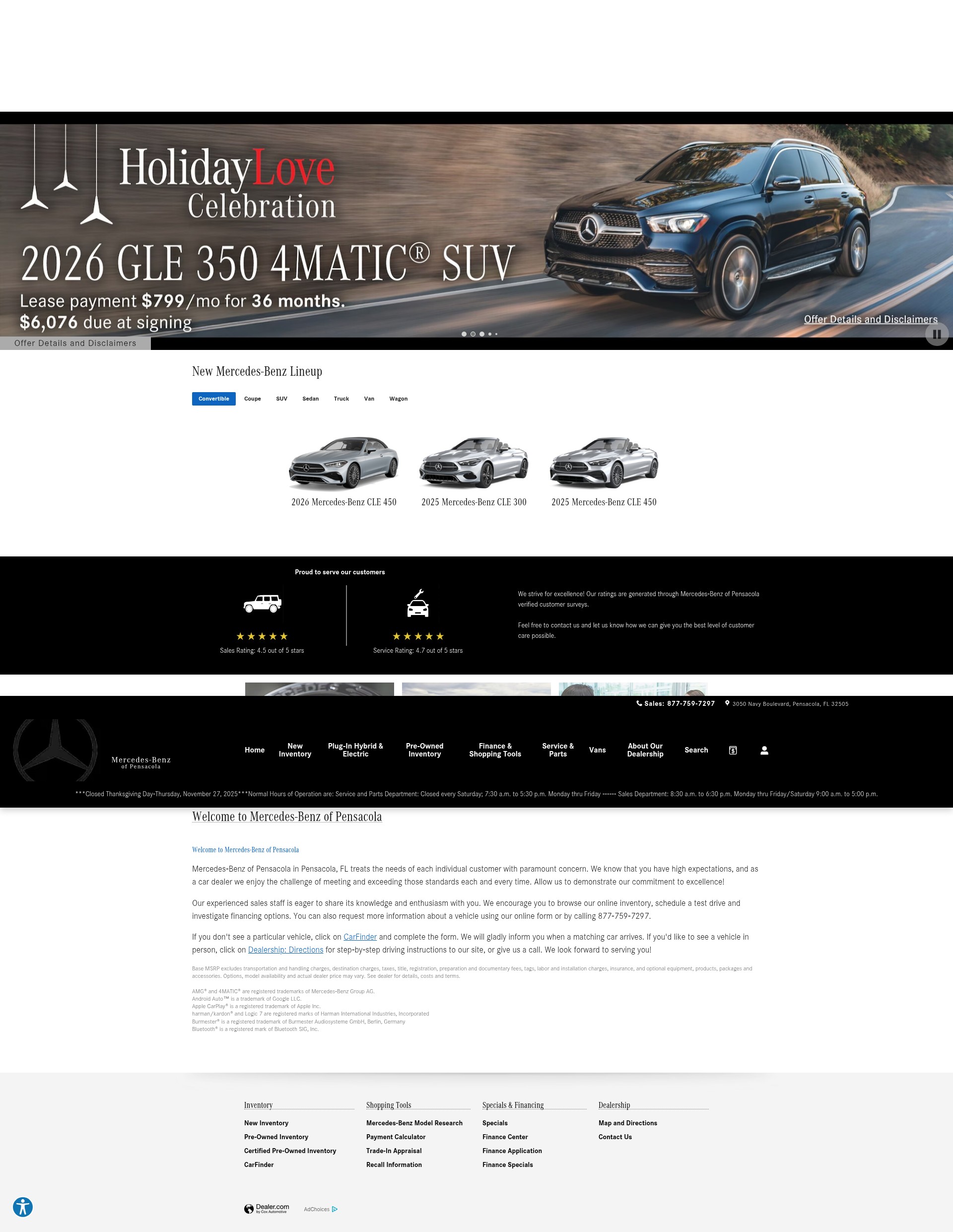 Screenshot of www.mbofpensacola.com