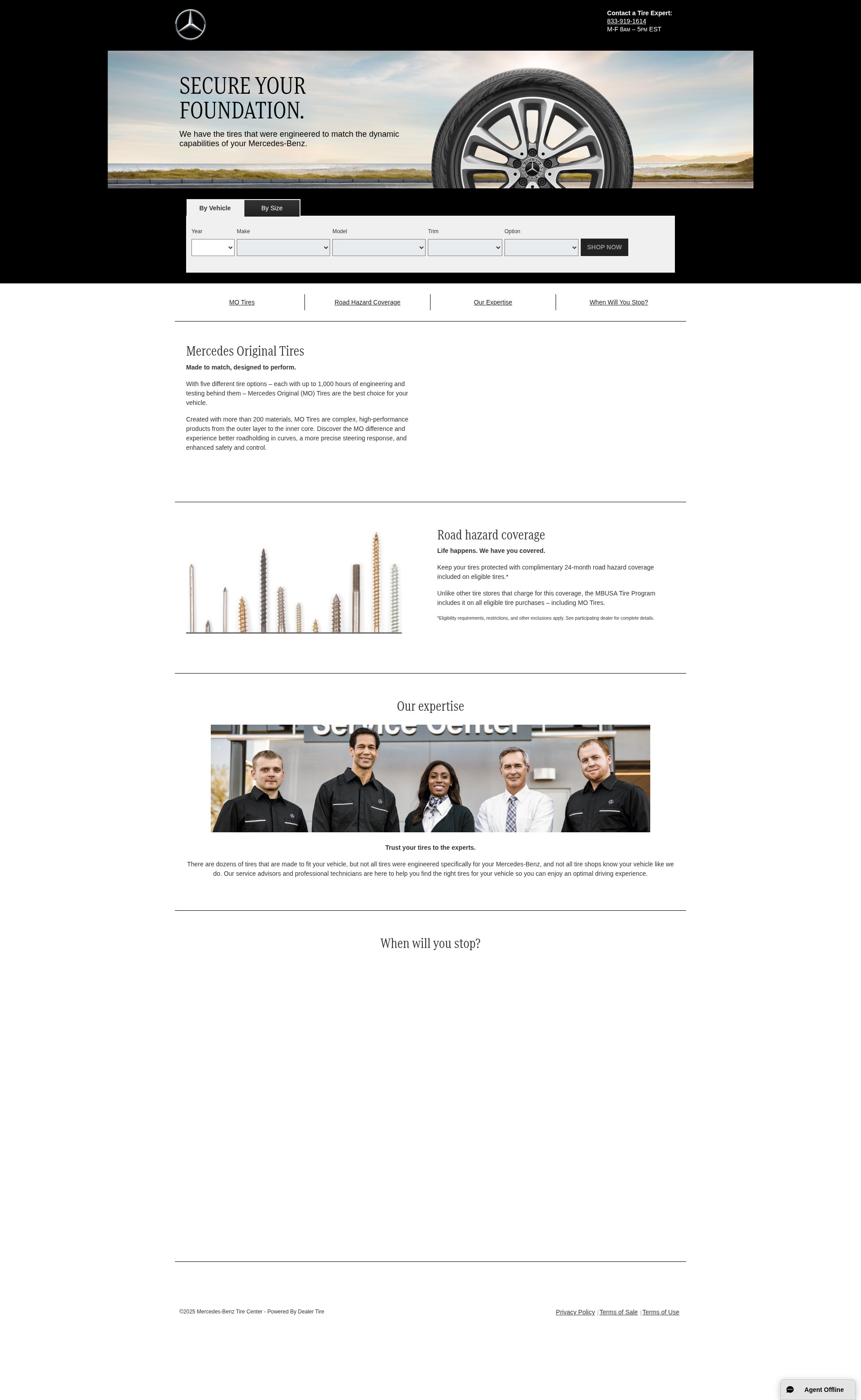 Screenshot of www.mbusatirecenter.com