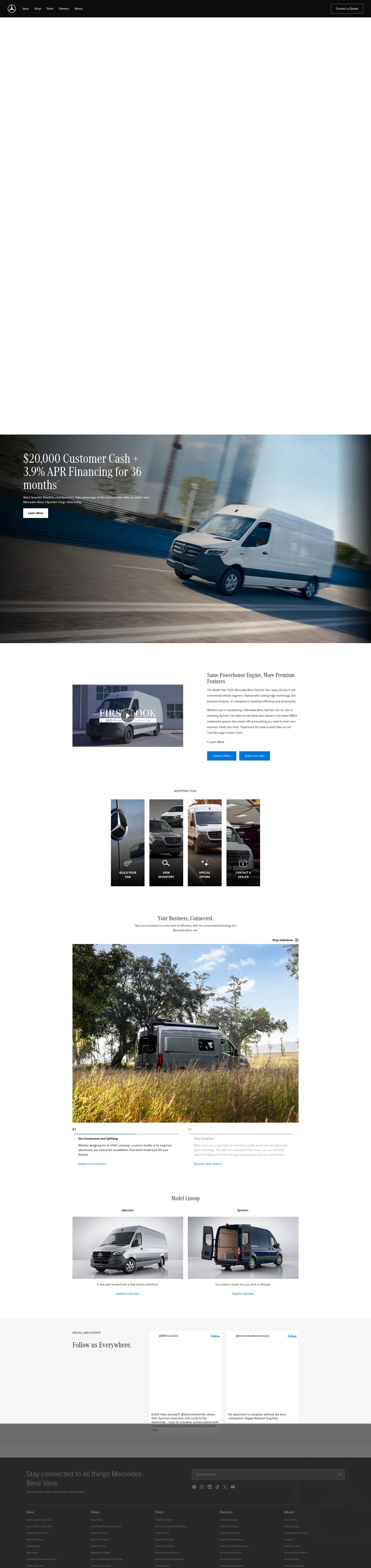 Screenshot of www.mbvans.com