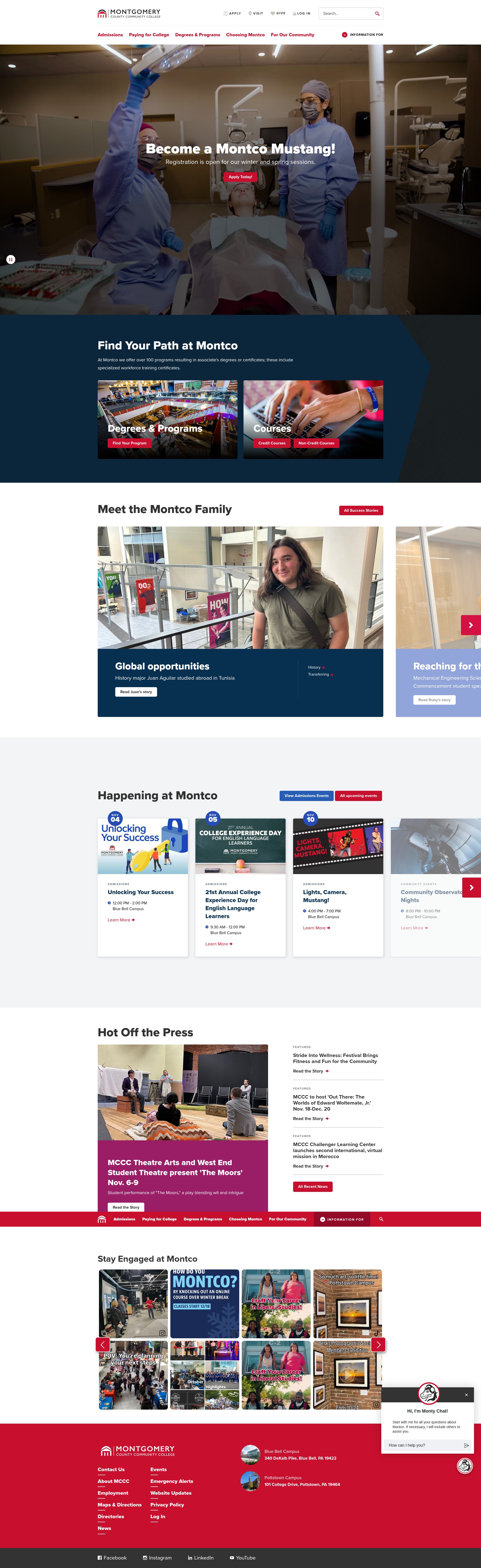 Screenshot of www.mc3.edu
