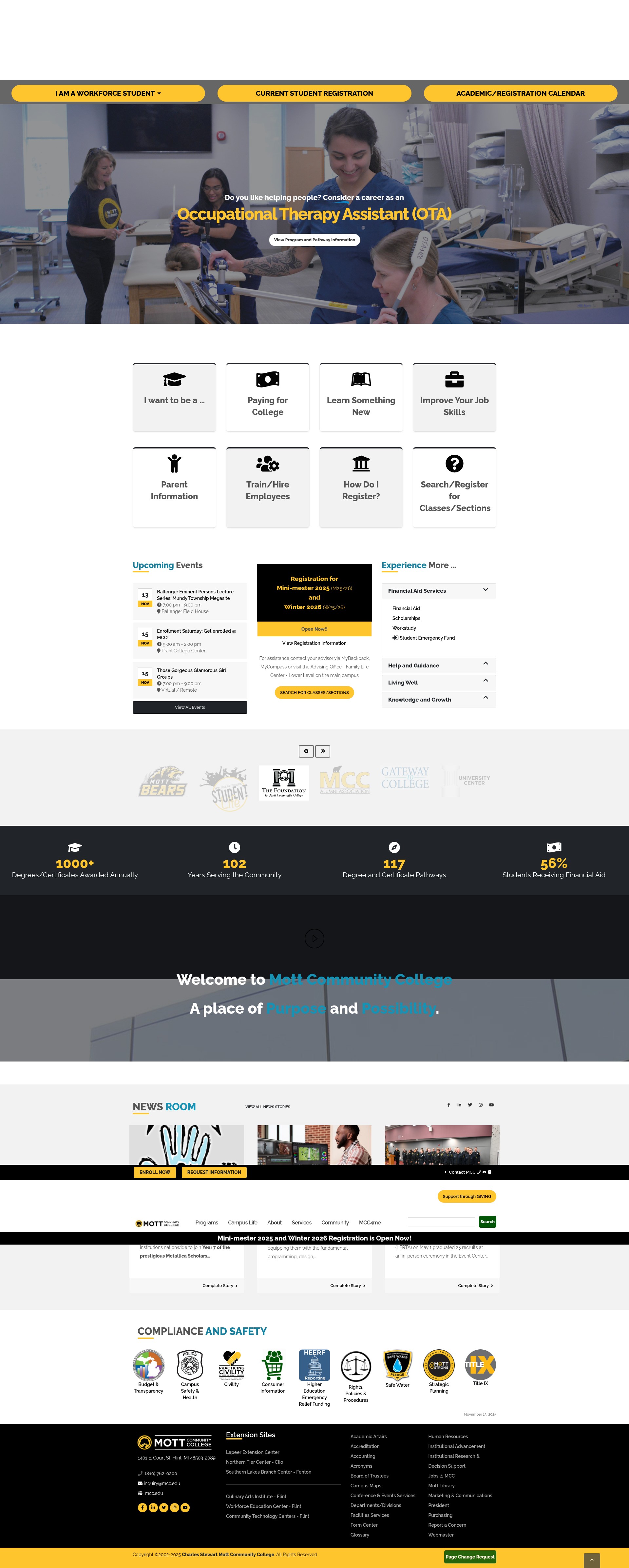 Screenshot of www.mcc.edu