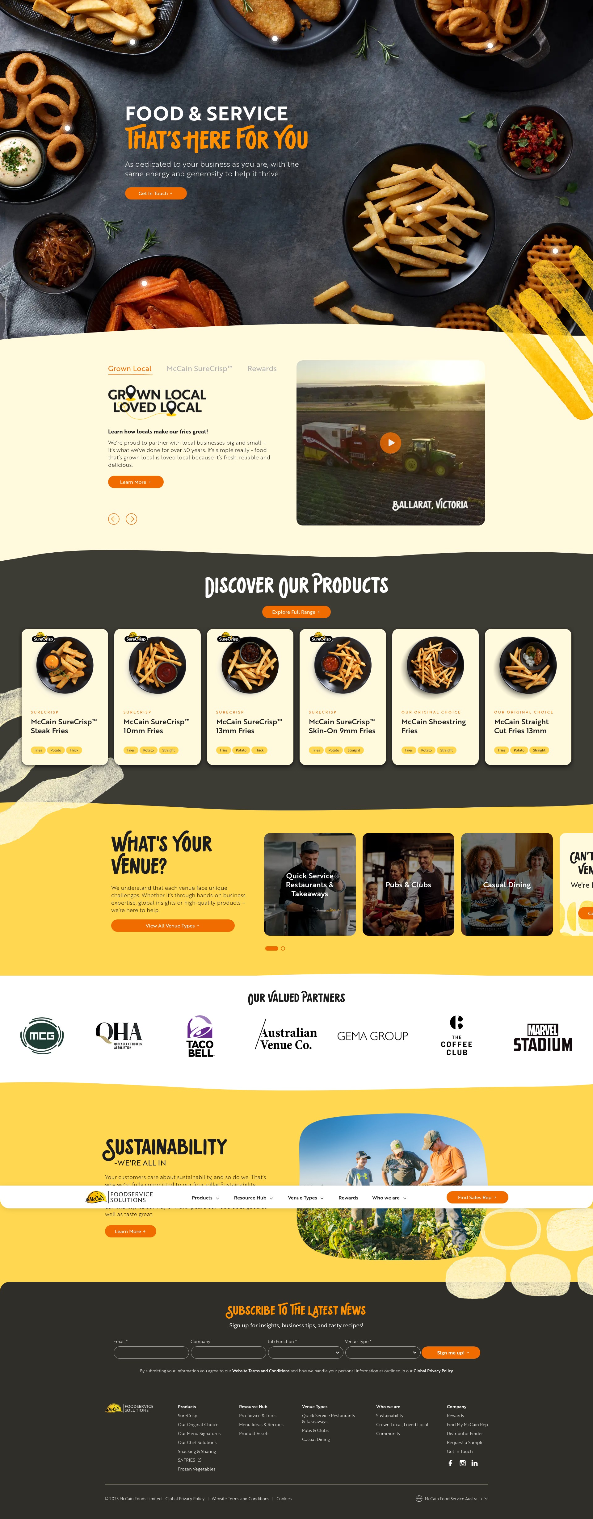 Screenshot of www.mccainfoodservice-anz.com