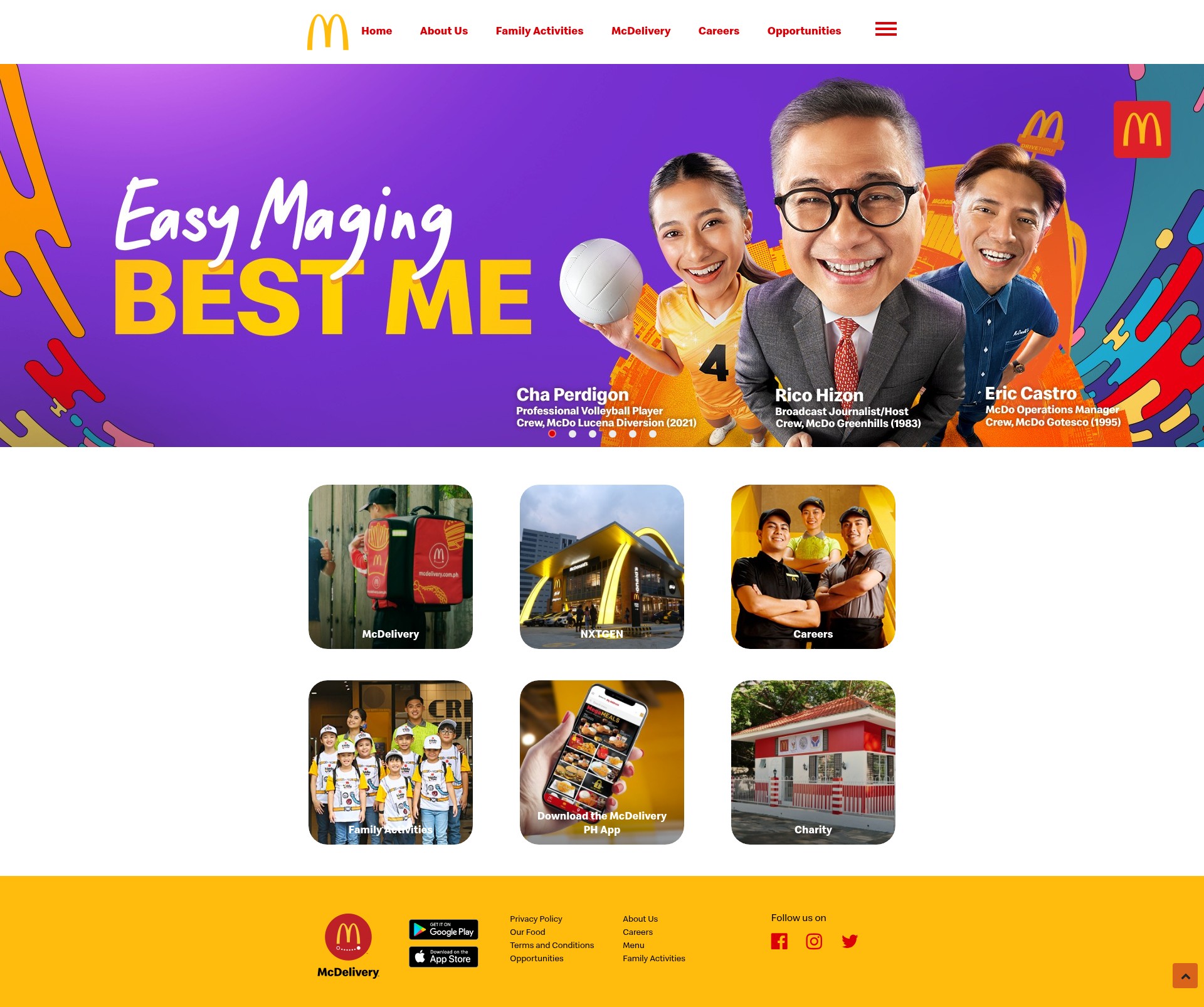 Screenshot of www.mcdonalds.com.ph