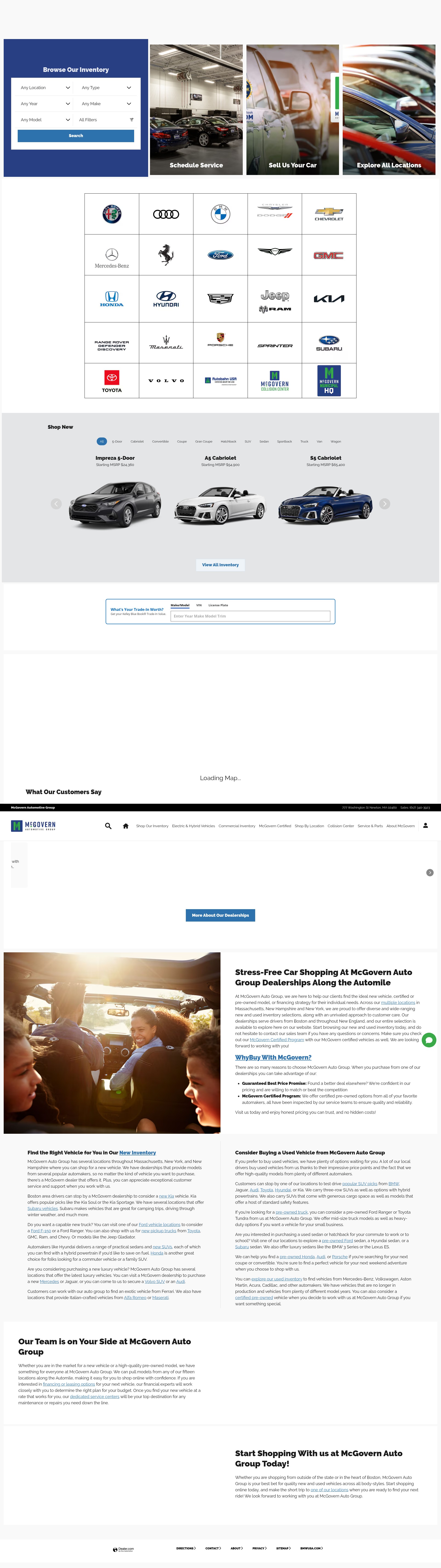 Screenshot of www.mcgovernauto.com
