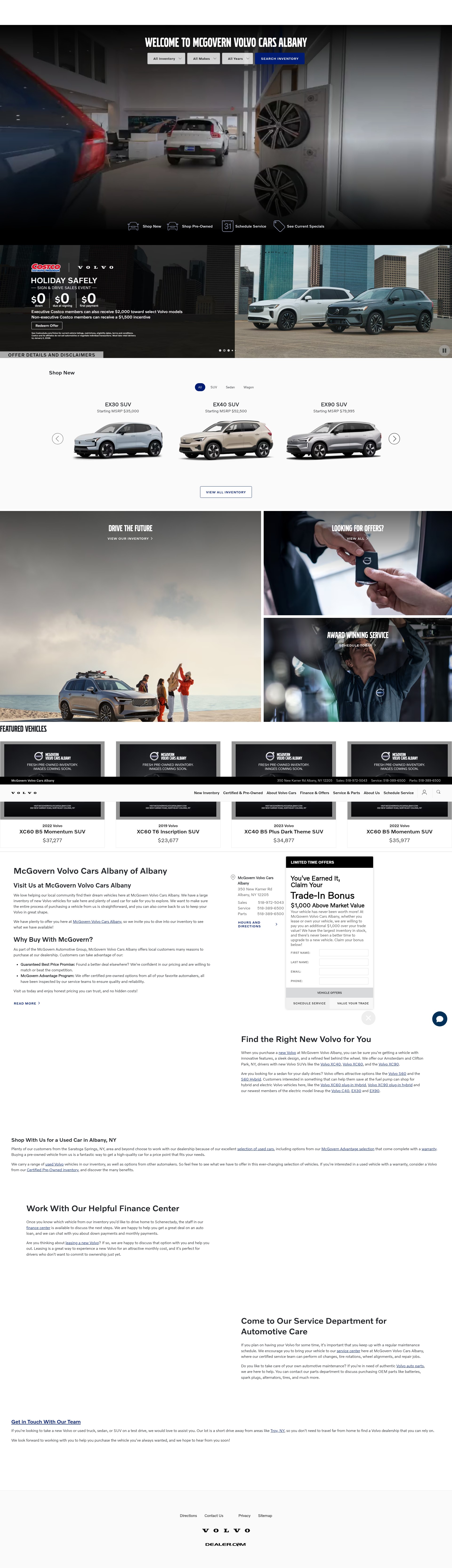 Screenshot of www.mcgovernvolvocarsalbany.com