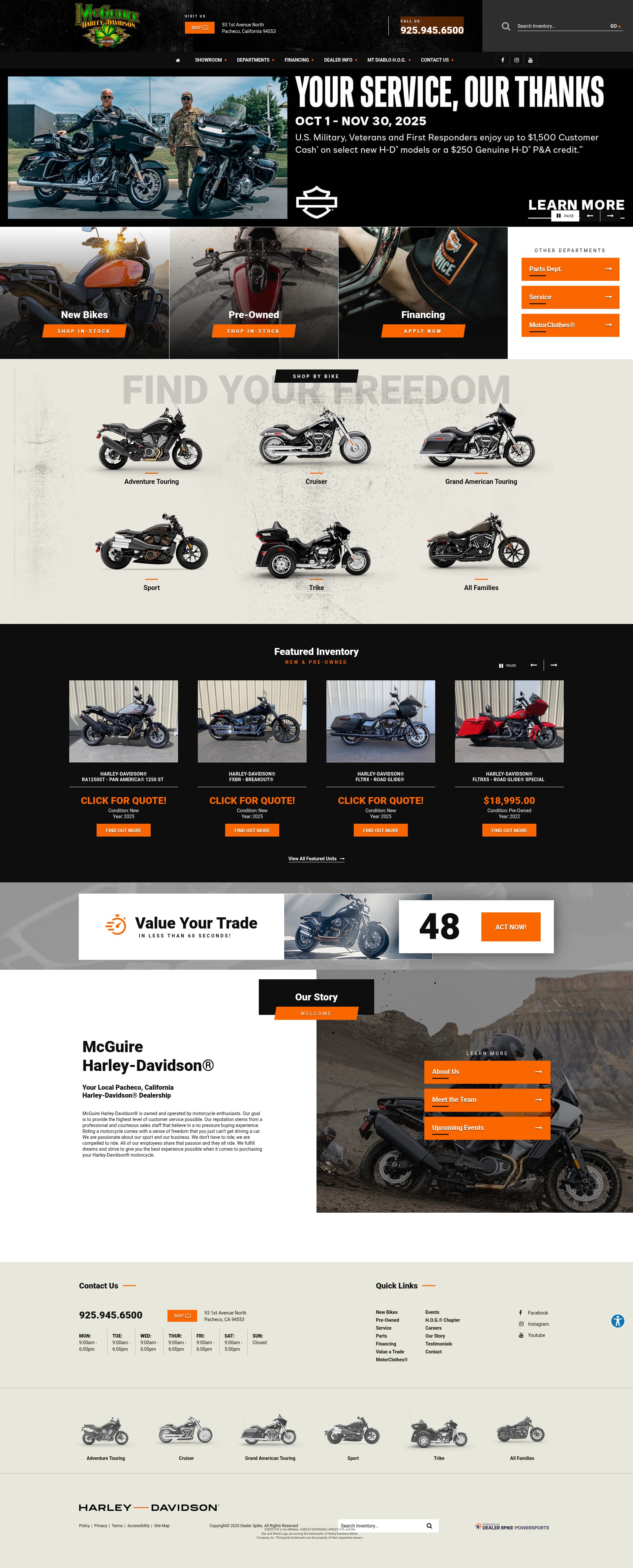 Screenshot of www.mcguire-hd.com