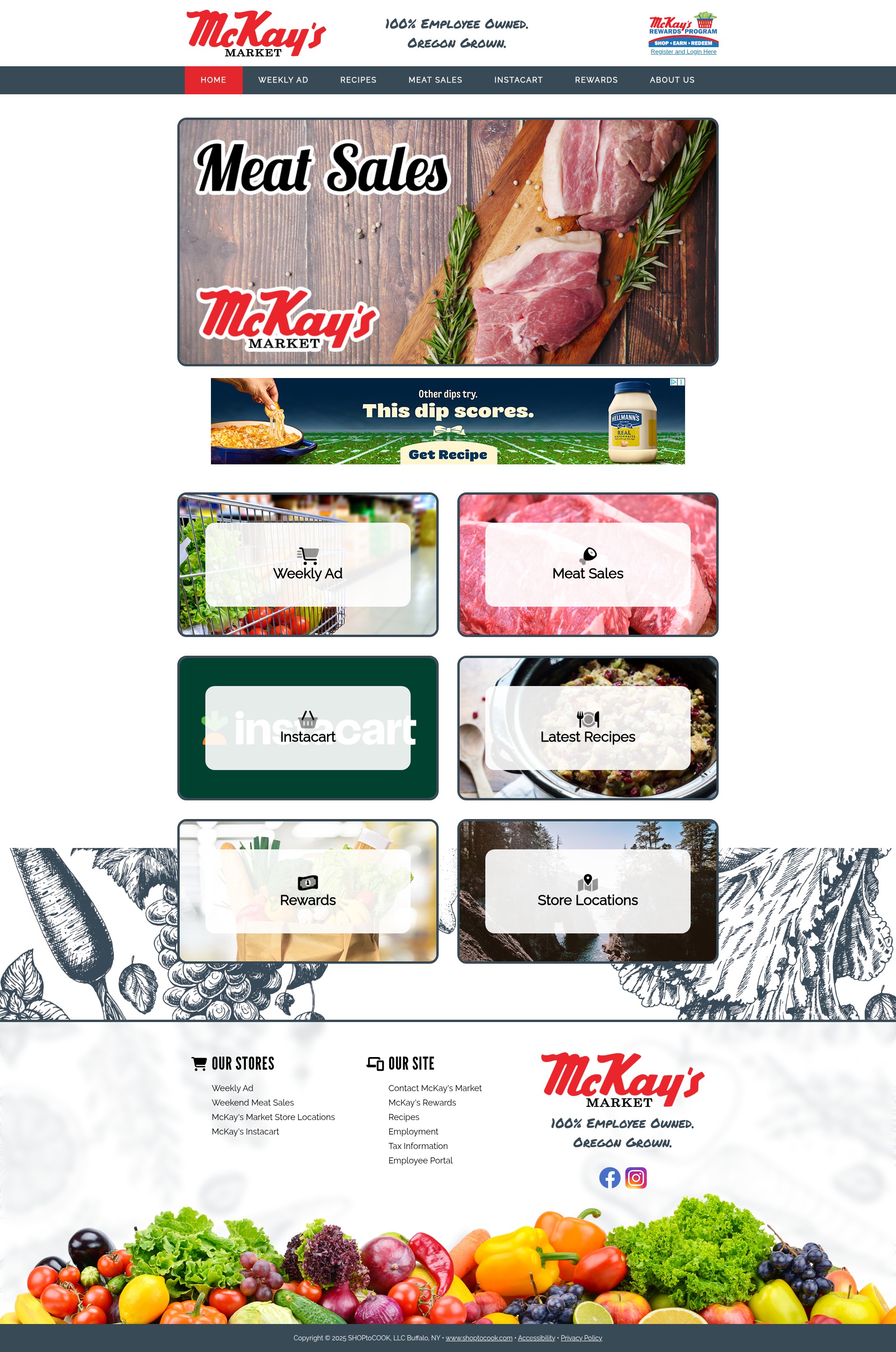 Screenshot of www.mckaysmarket.com