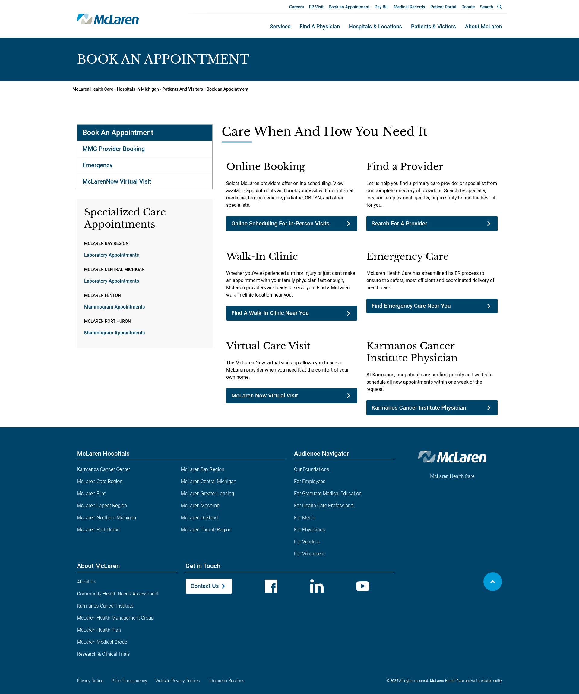 Screenshot of www.mclaren.org