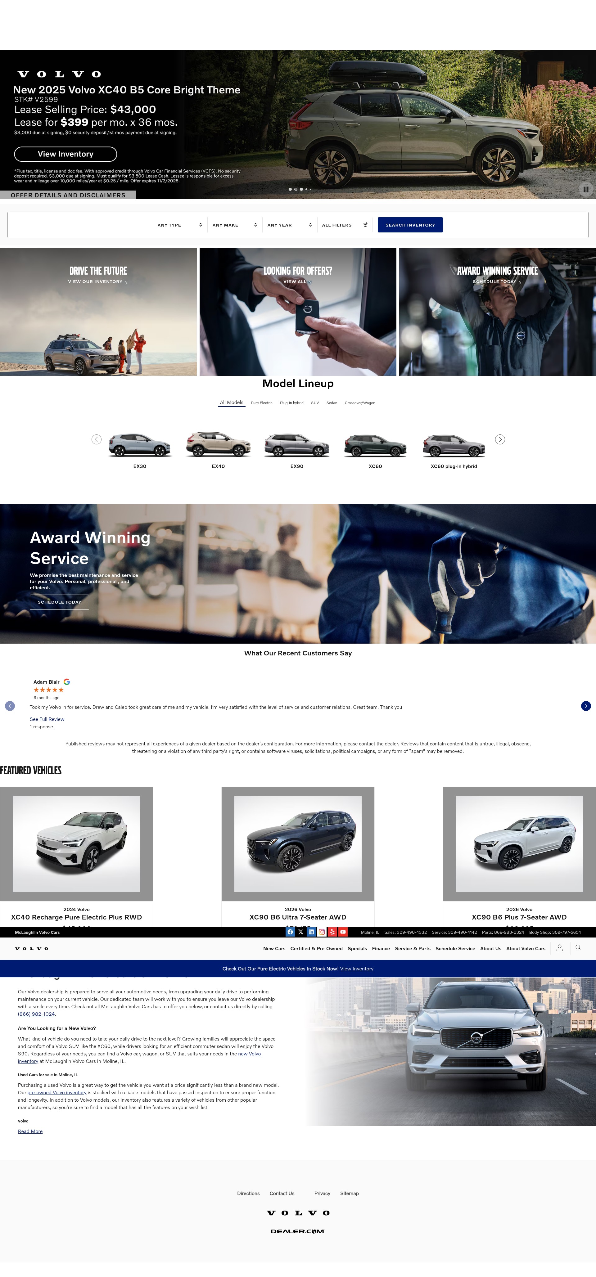 Screenshot of www.mclaughlinvolvocars.com