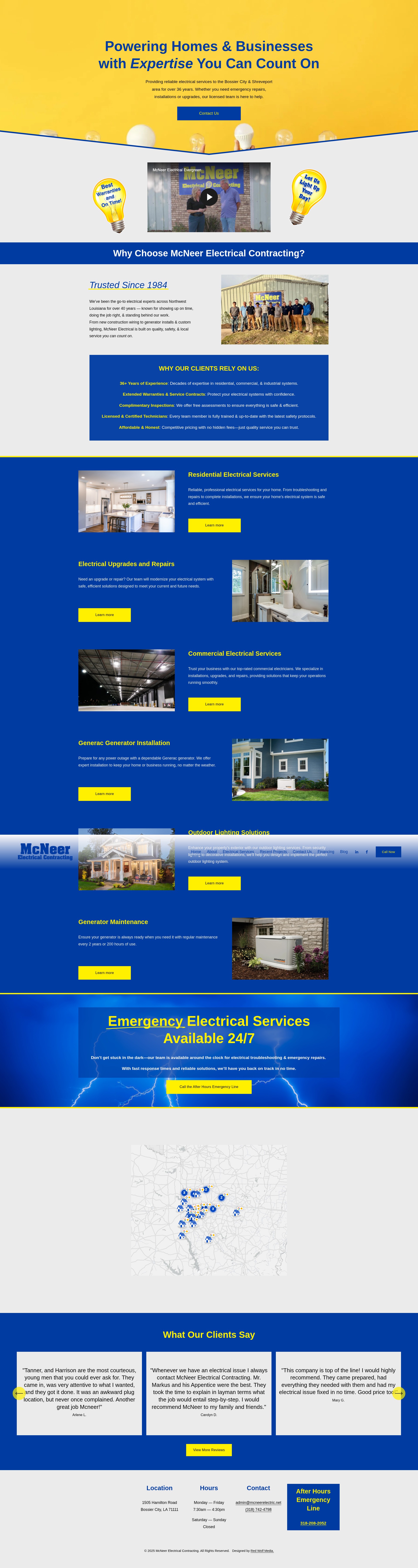 Screenshot of www.mcneerelectric.net
