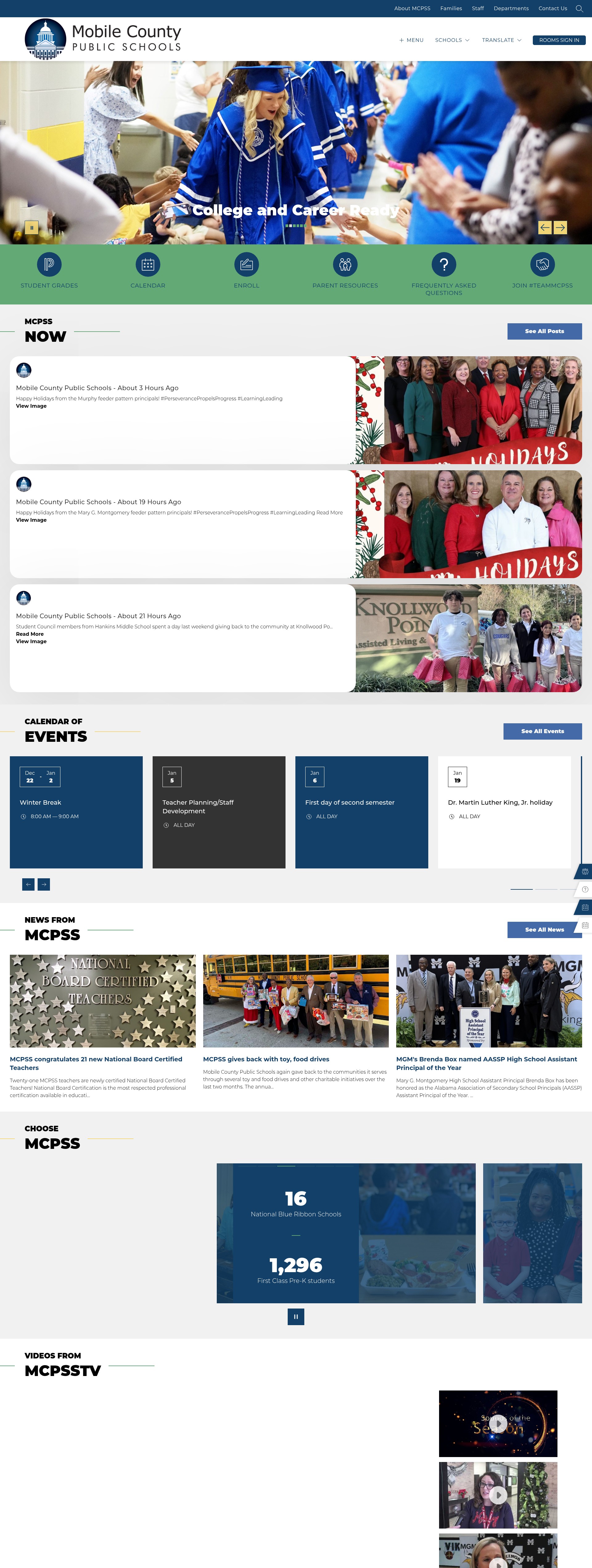 Screenshot of www.mcpss.com