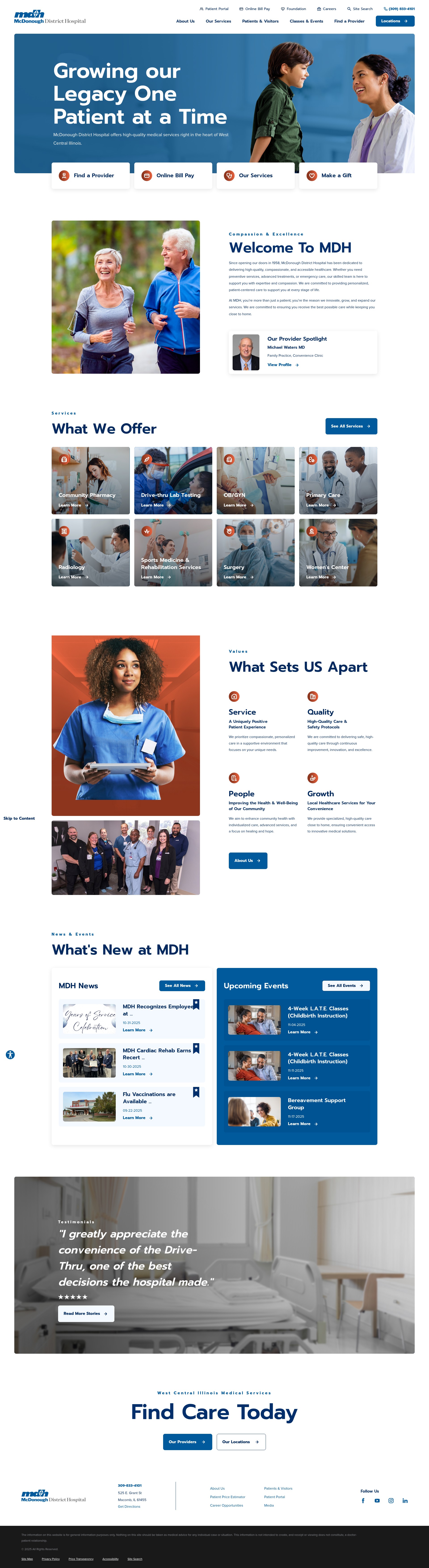 Screenshot of www.mdh.org