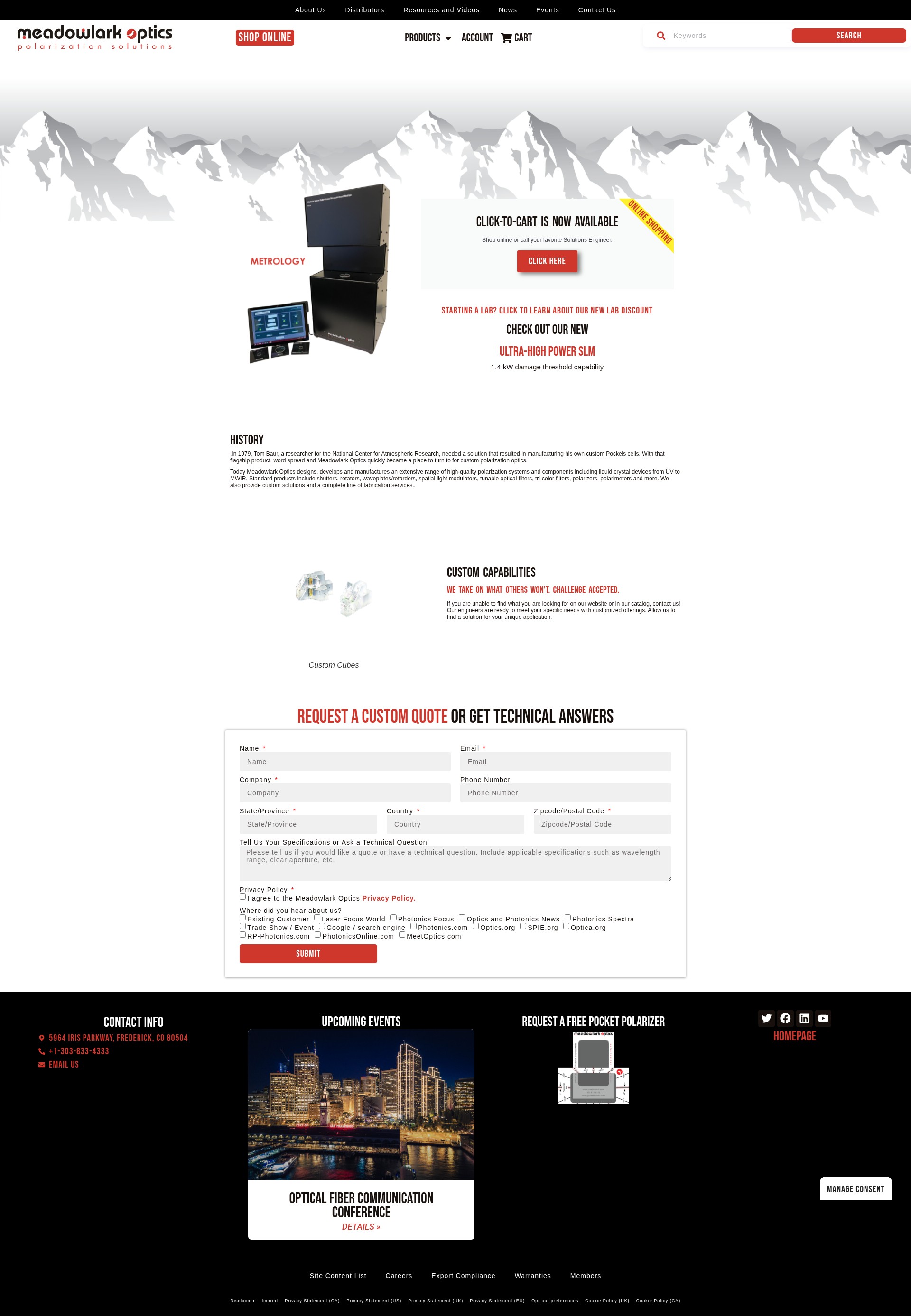 Screenshot of www.meadowlark.com