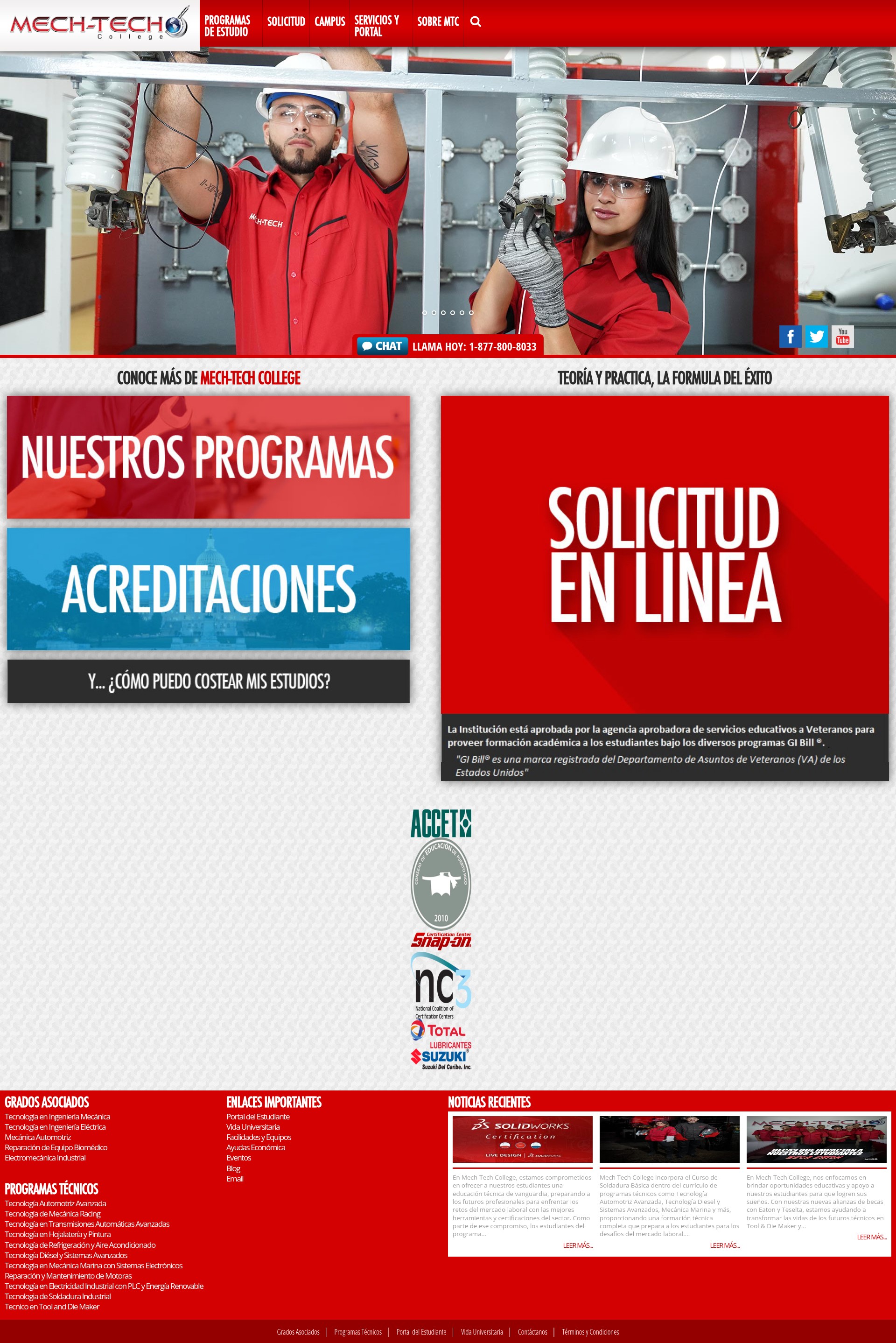 Screenshot of www.mechtech.edu
