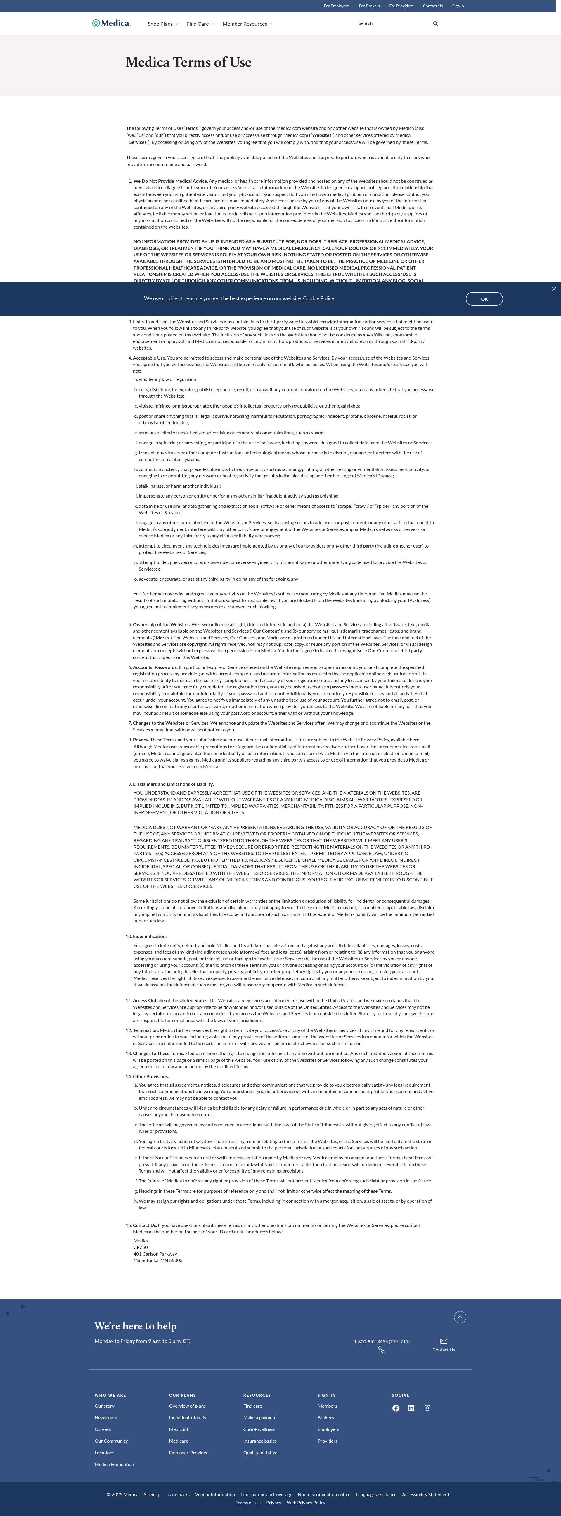 Screenshot of www.medica.com