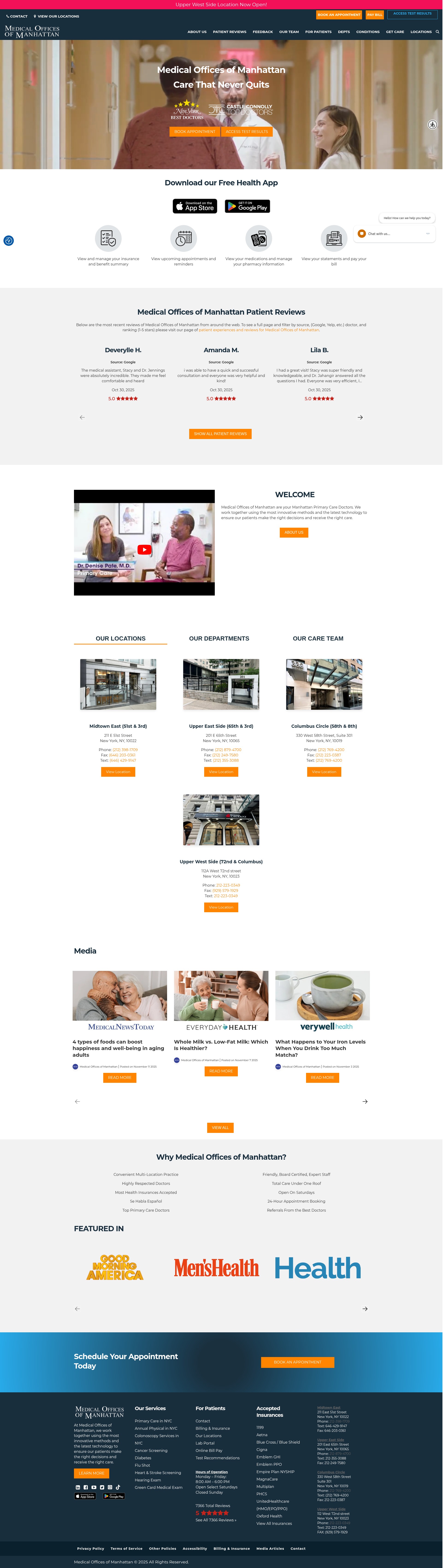 Screenshot of www.medicalofficesofmanhattan.com