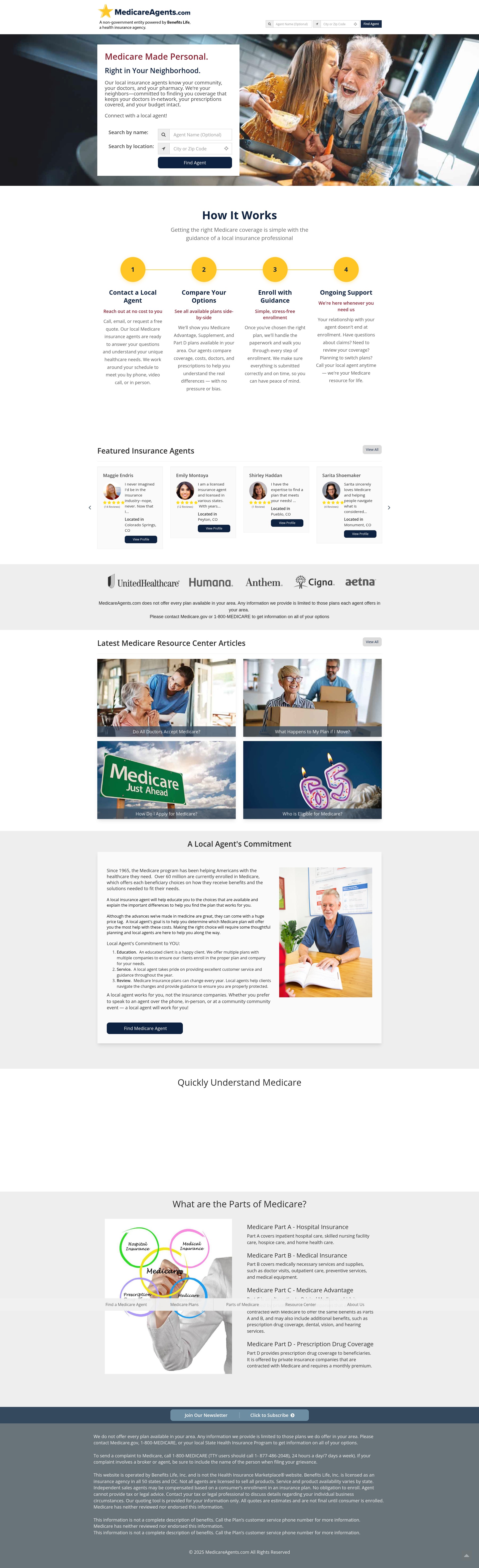 Screenshot of www.medicareagents.com