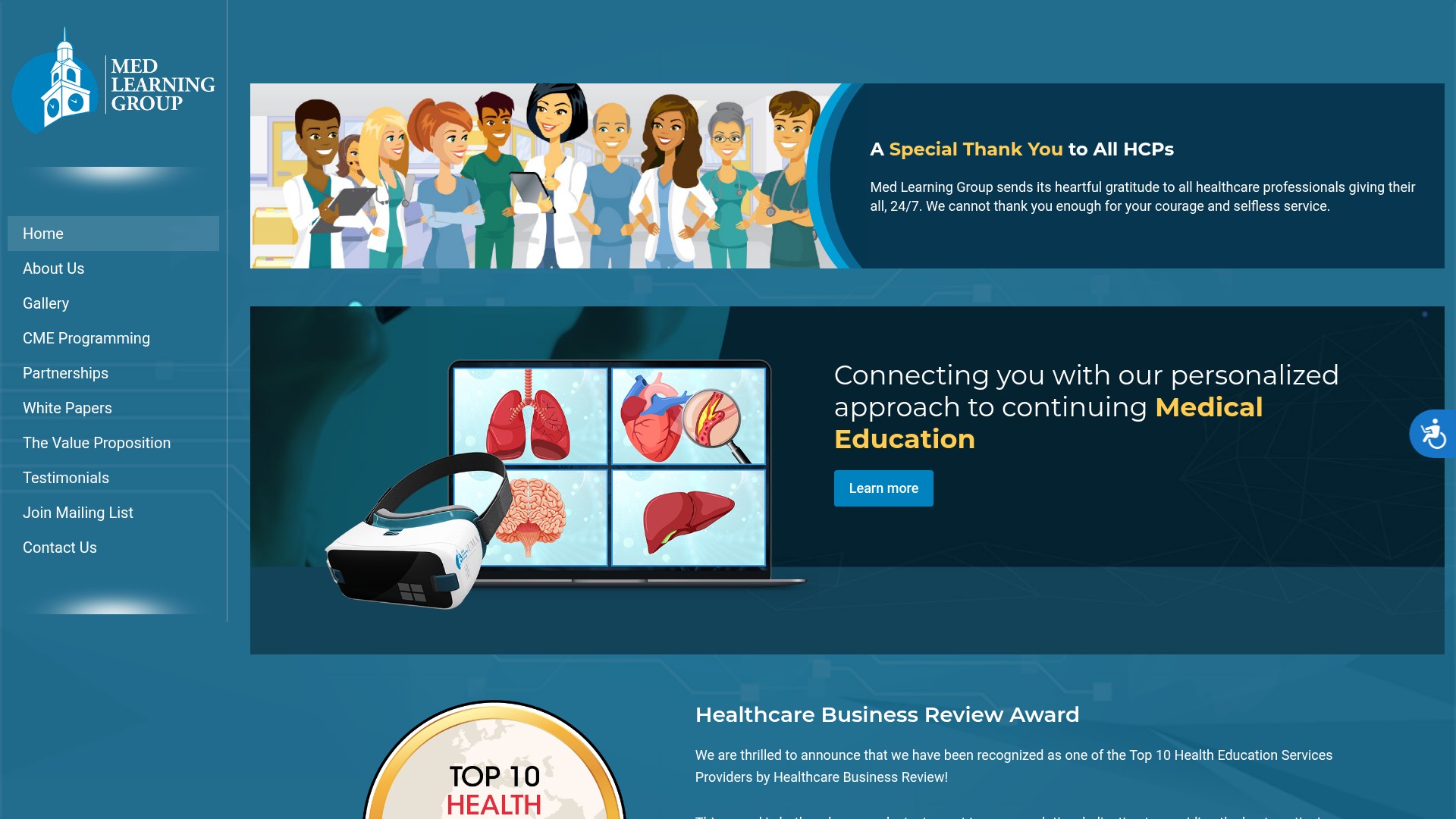 Screenshot of www.medlearninggroup.com
