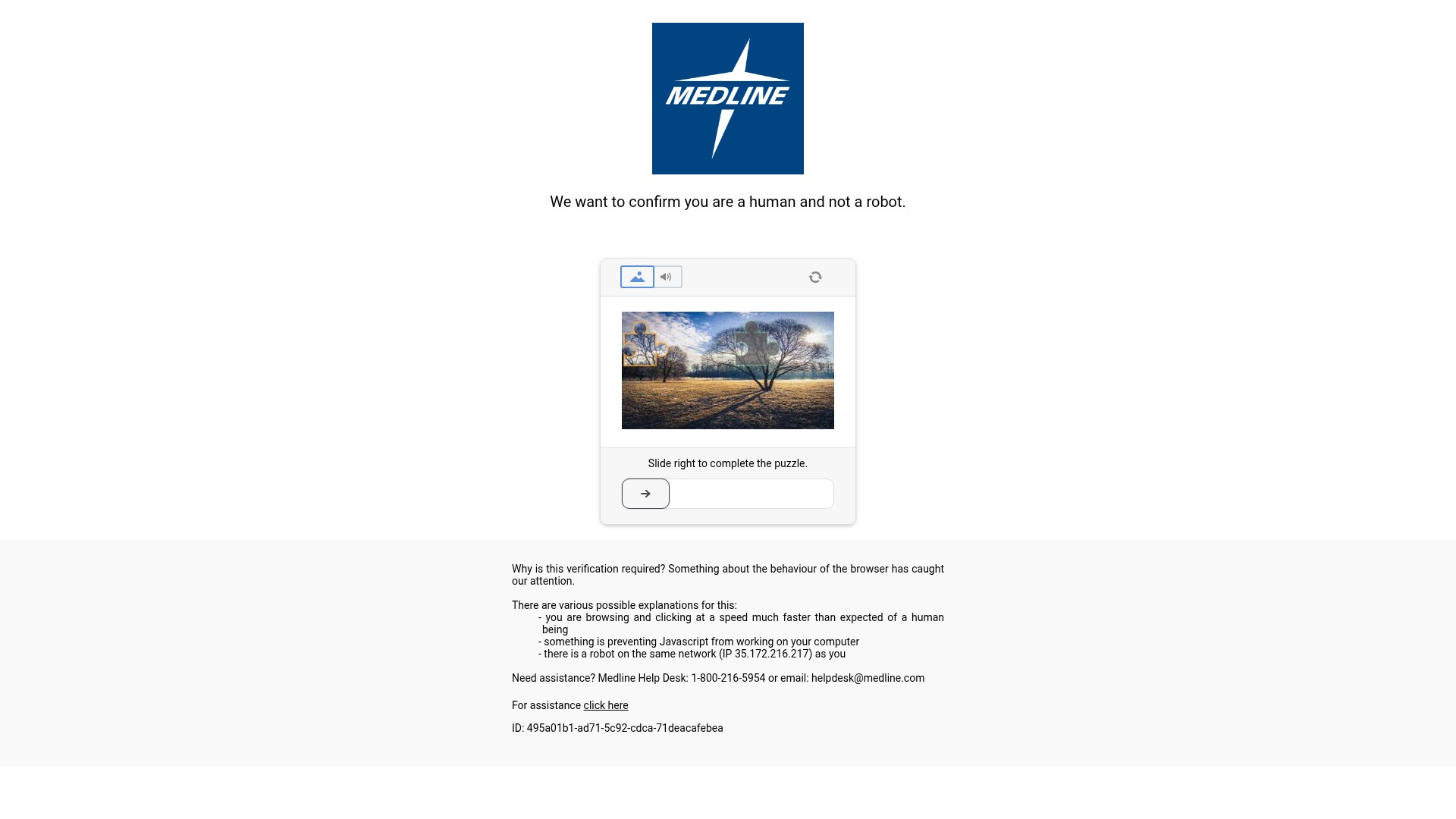 Screenshot of www.medline.com