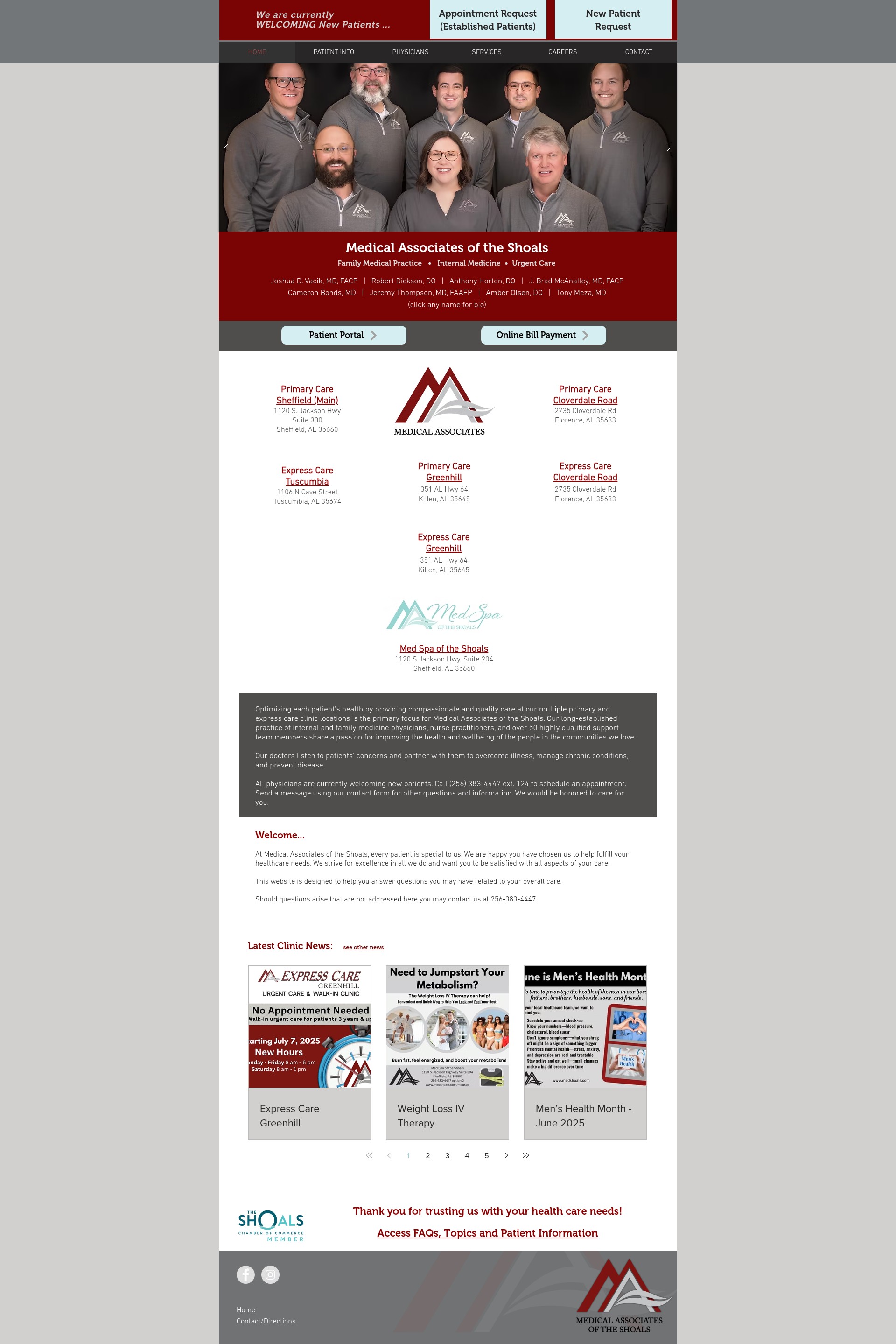 Screenshot of www.medshoals.com