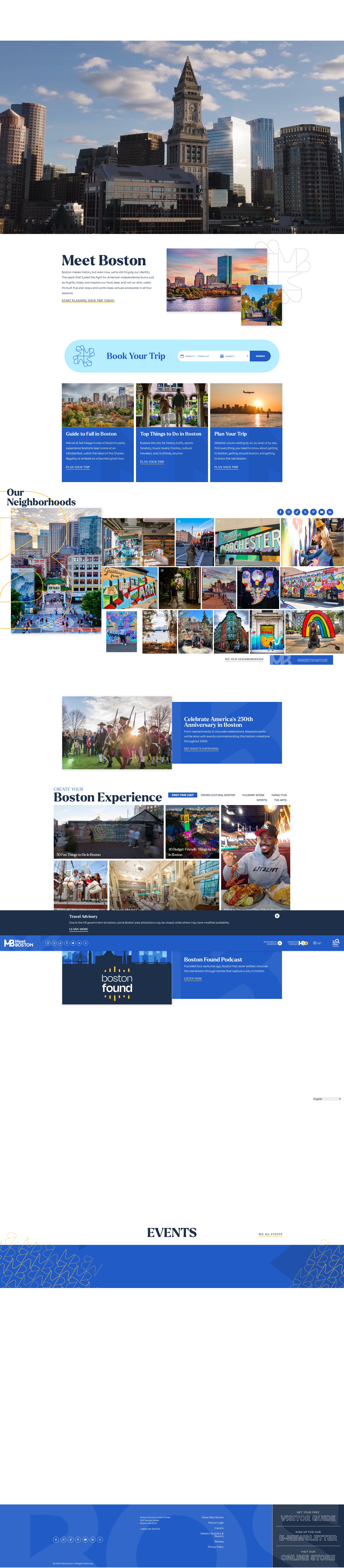 Screenshot of www.meetboston.com