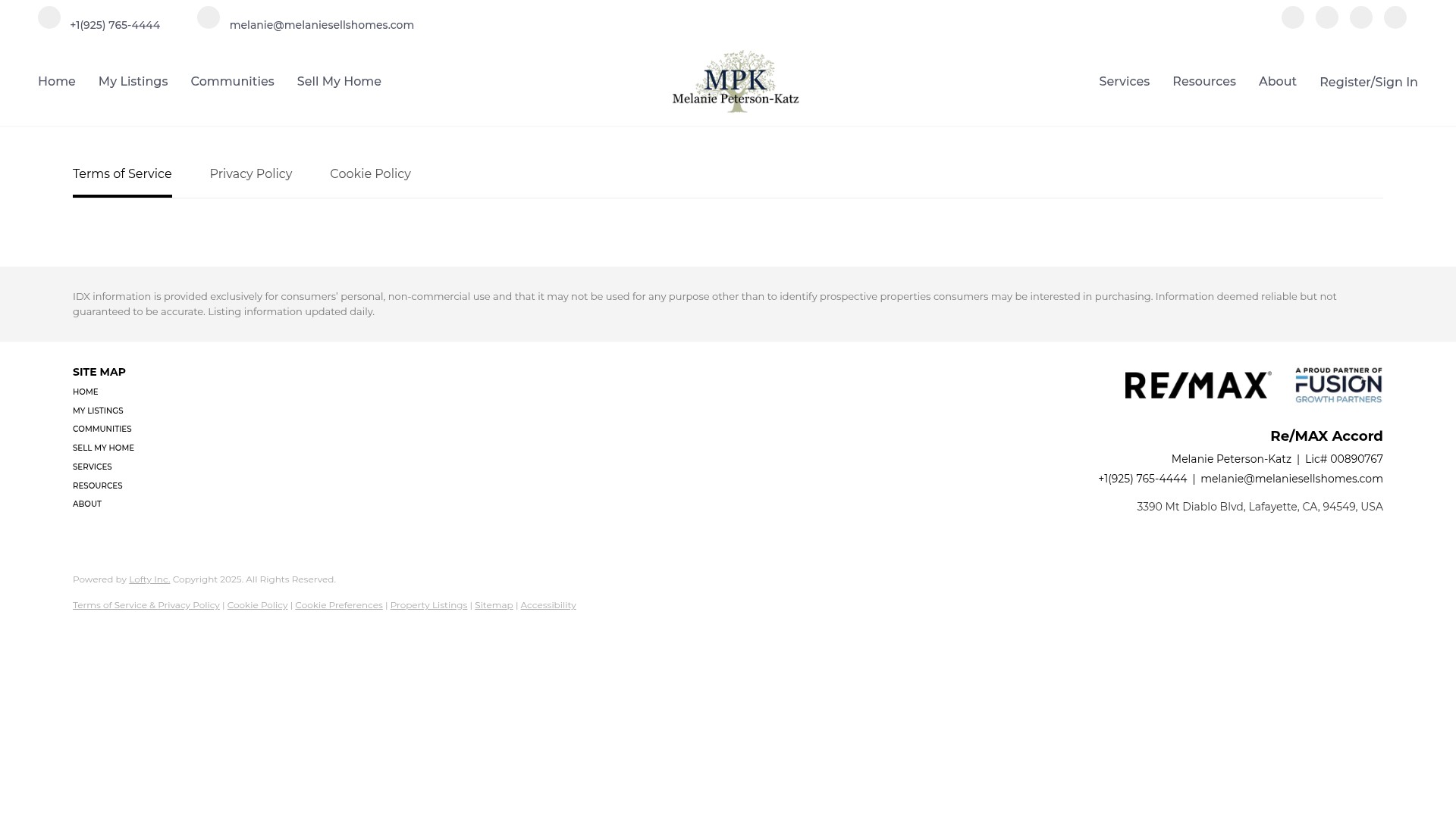 Screenshot of www.melaniesellshomes.com