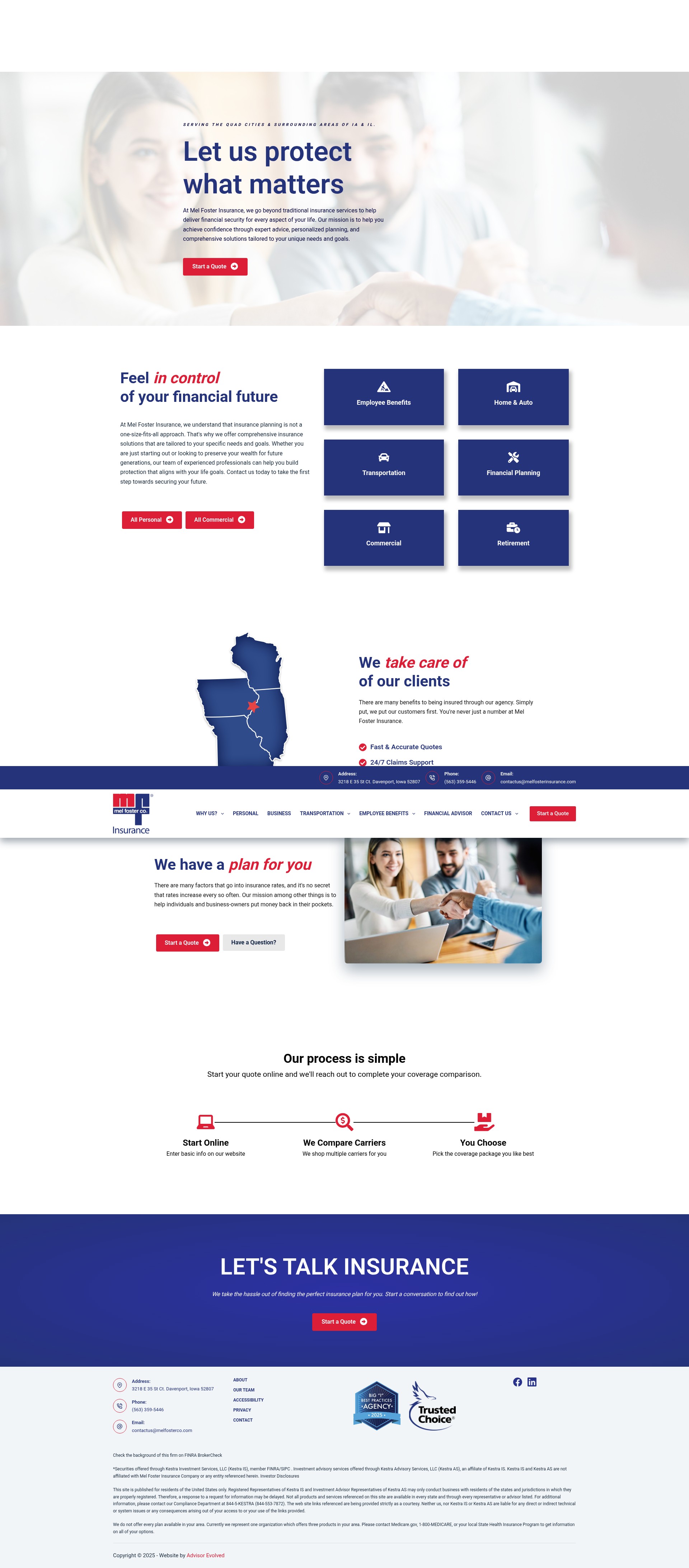Screenshot of www.melfosterinsurance.com